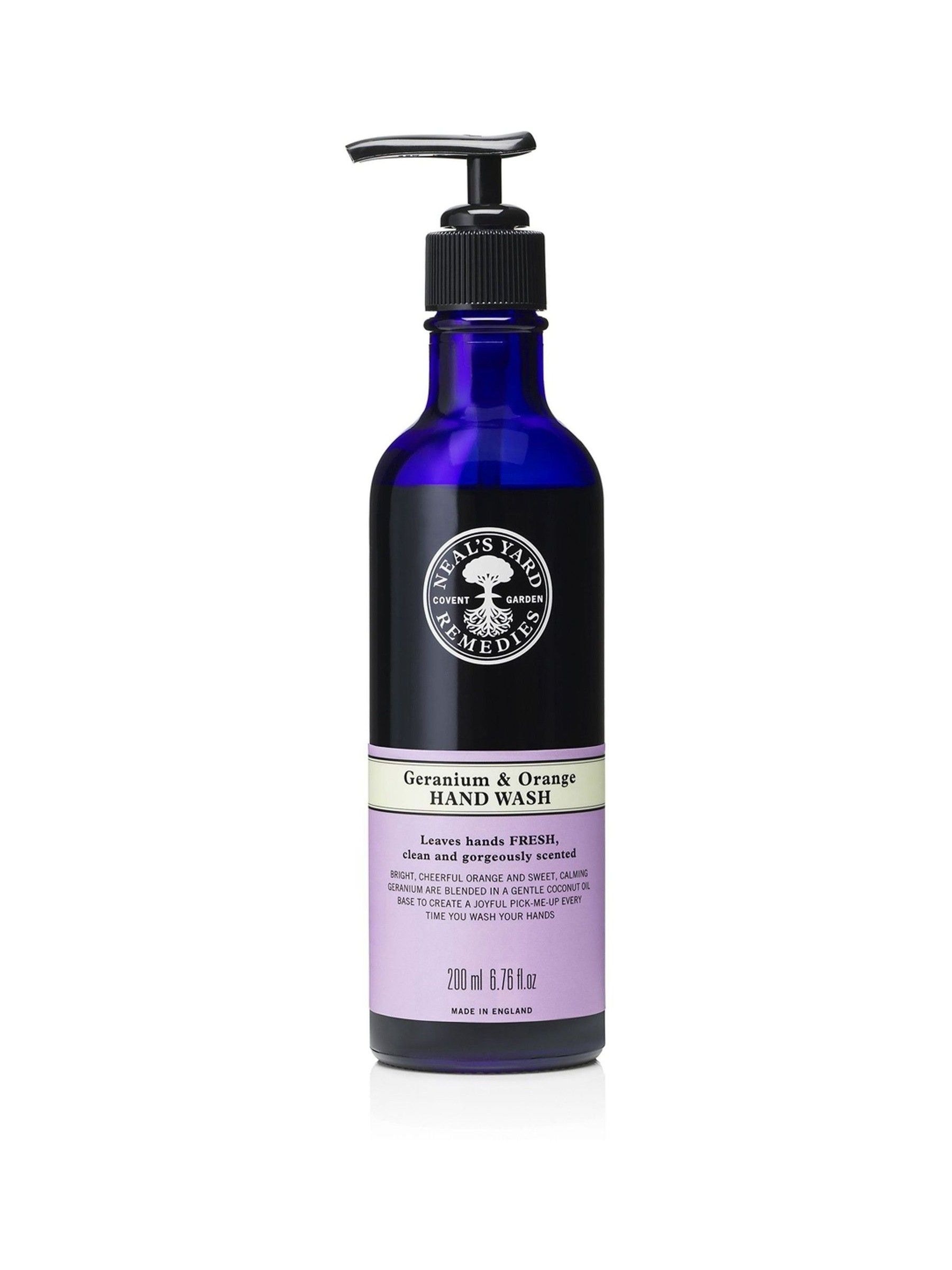 neals yard remedies geranium and orange hand wash 200ml