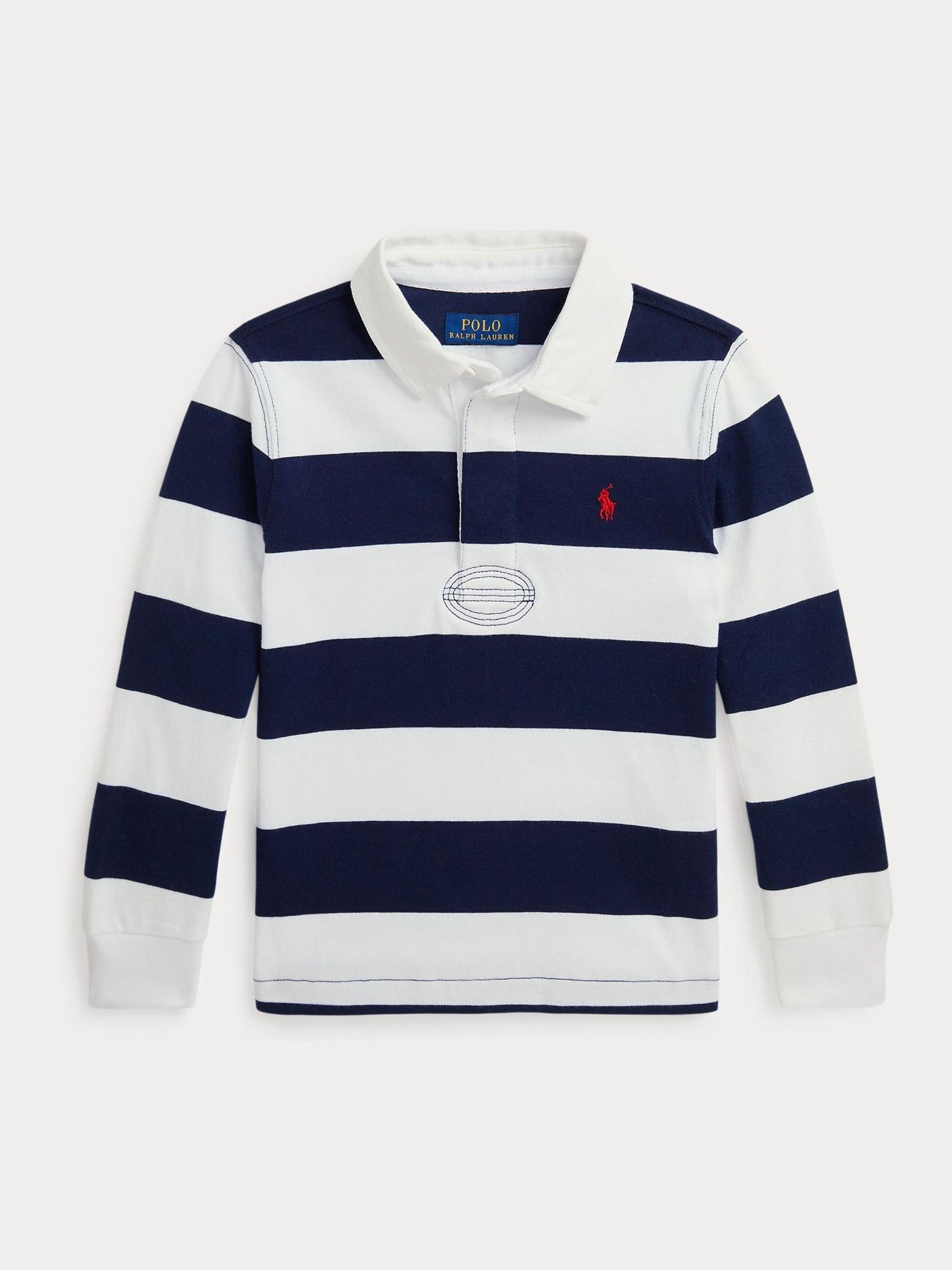 Next - Polo Ralph Lauren Chłopcy Biały/Niebieski Koszula Rugby The Iconic