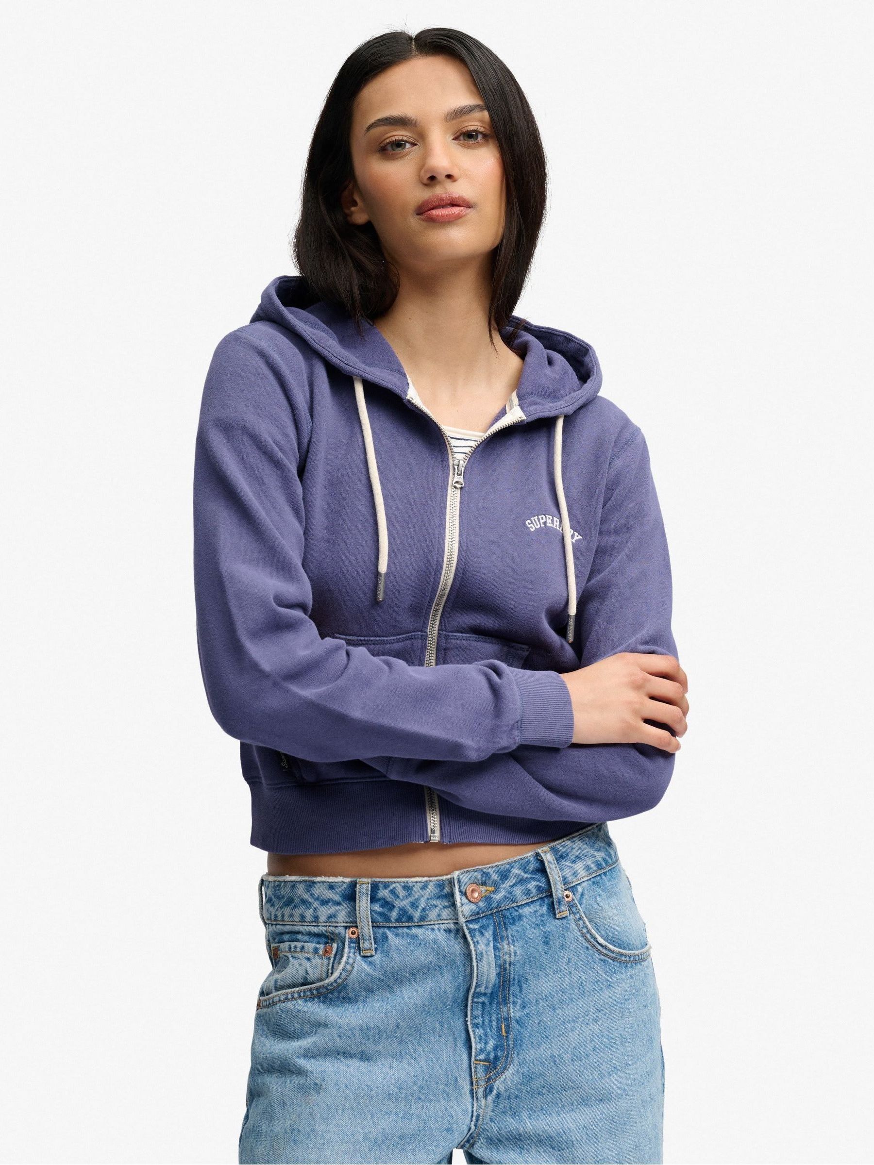 Superdry Damen Bleu Hoodie Essential - Bild 2