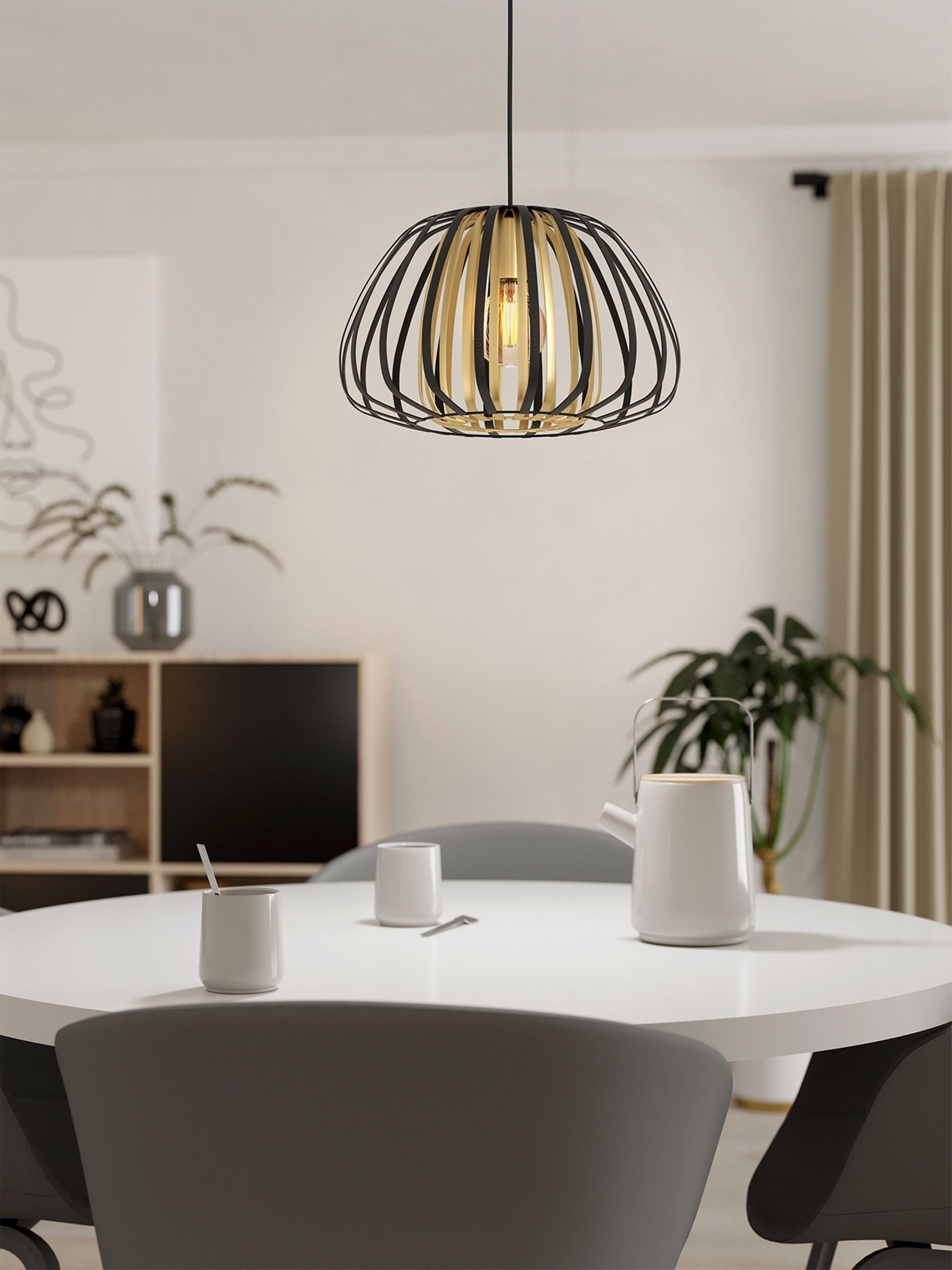 Eglo Schwarz Pendelleuchte, Encinitos – – Ca.110cm - Bild 10