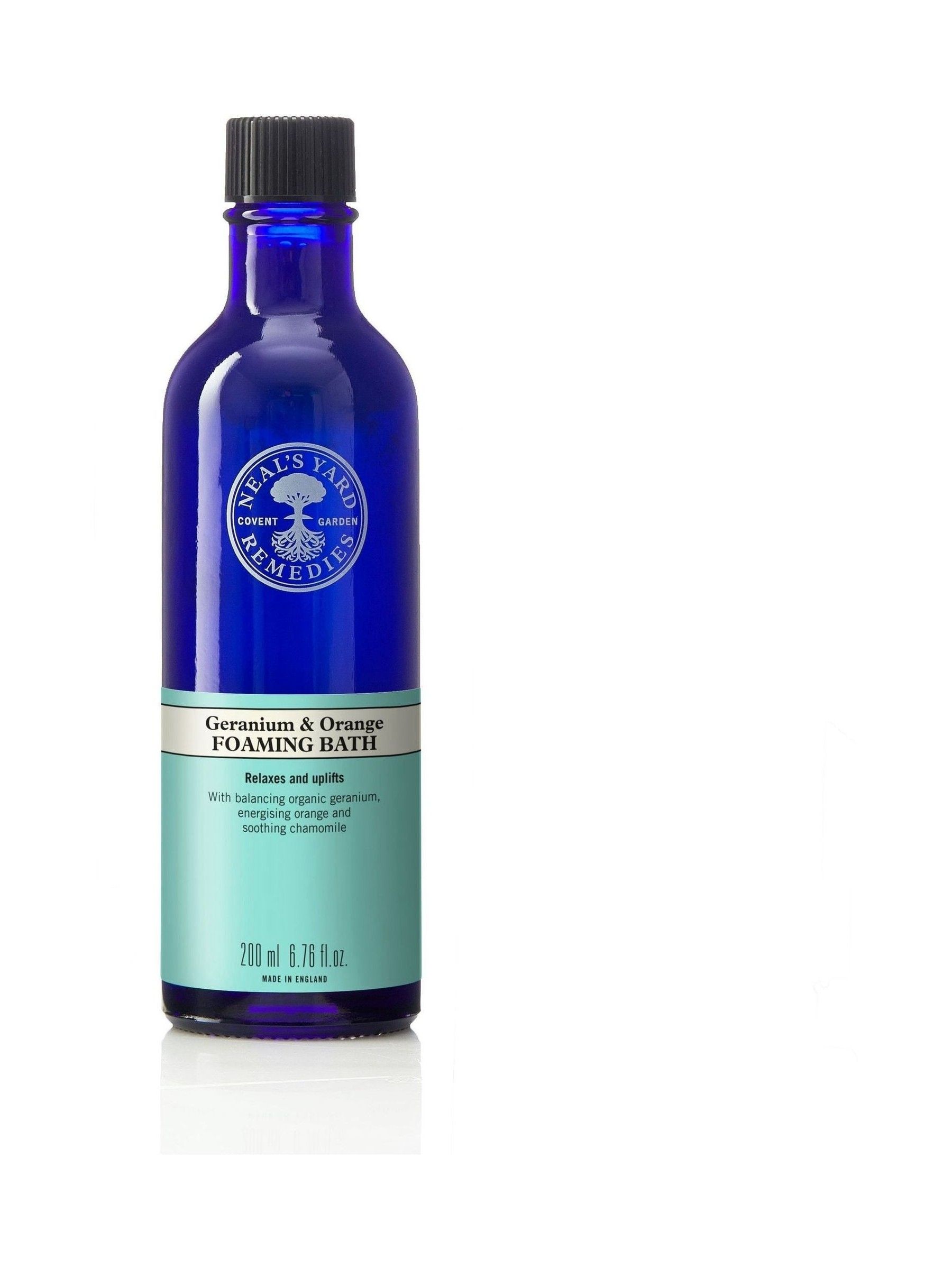 neals yard remedies geranium and orange foaming bath 200ml