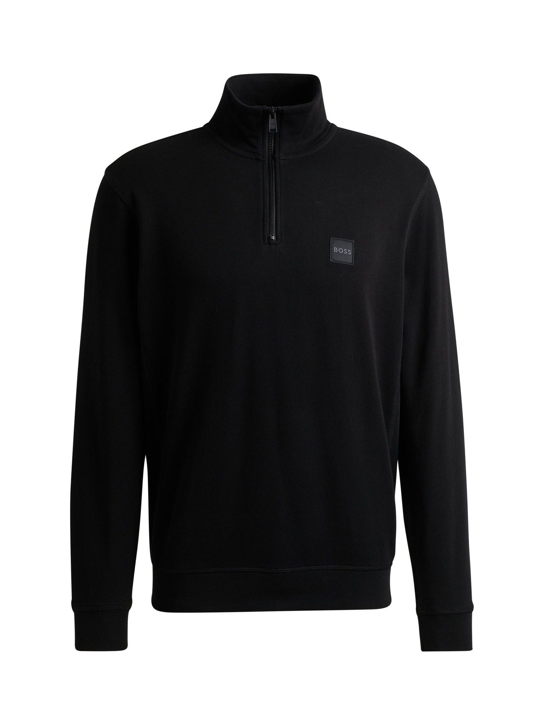 Boss Uomo Nero Zetrust Regular-Fit Logo Quarter Zip Sweatshirt - Immagine 1
