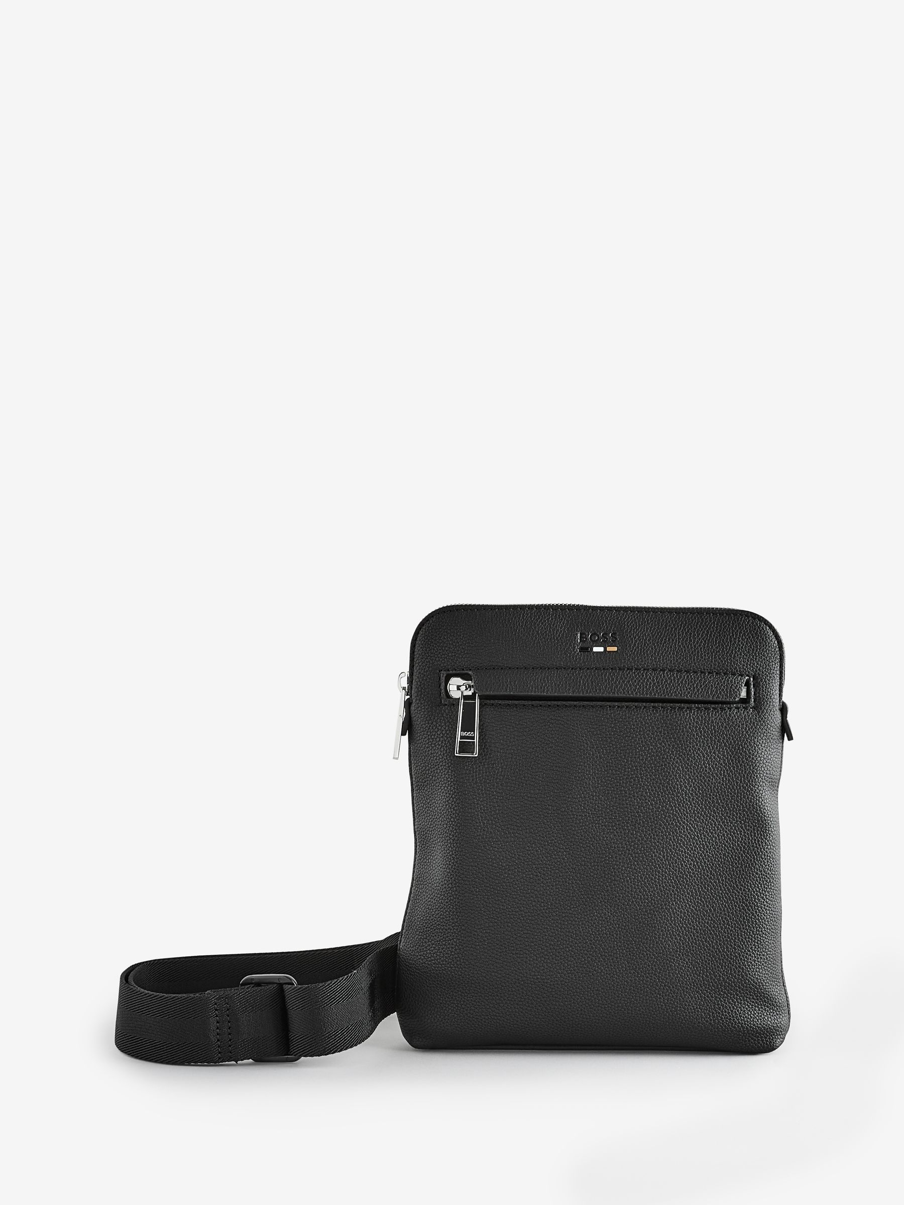 Hugo Uomo Nero Boss Borsa A Tracolla Con Chiusura A Zip - Immagine 5