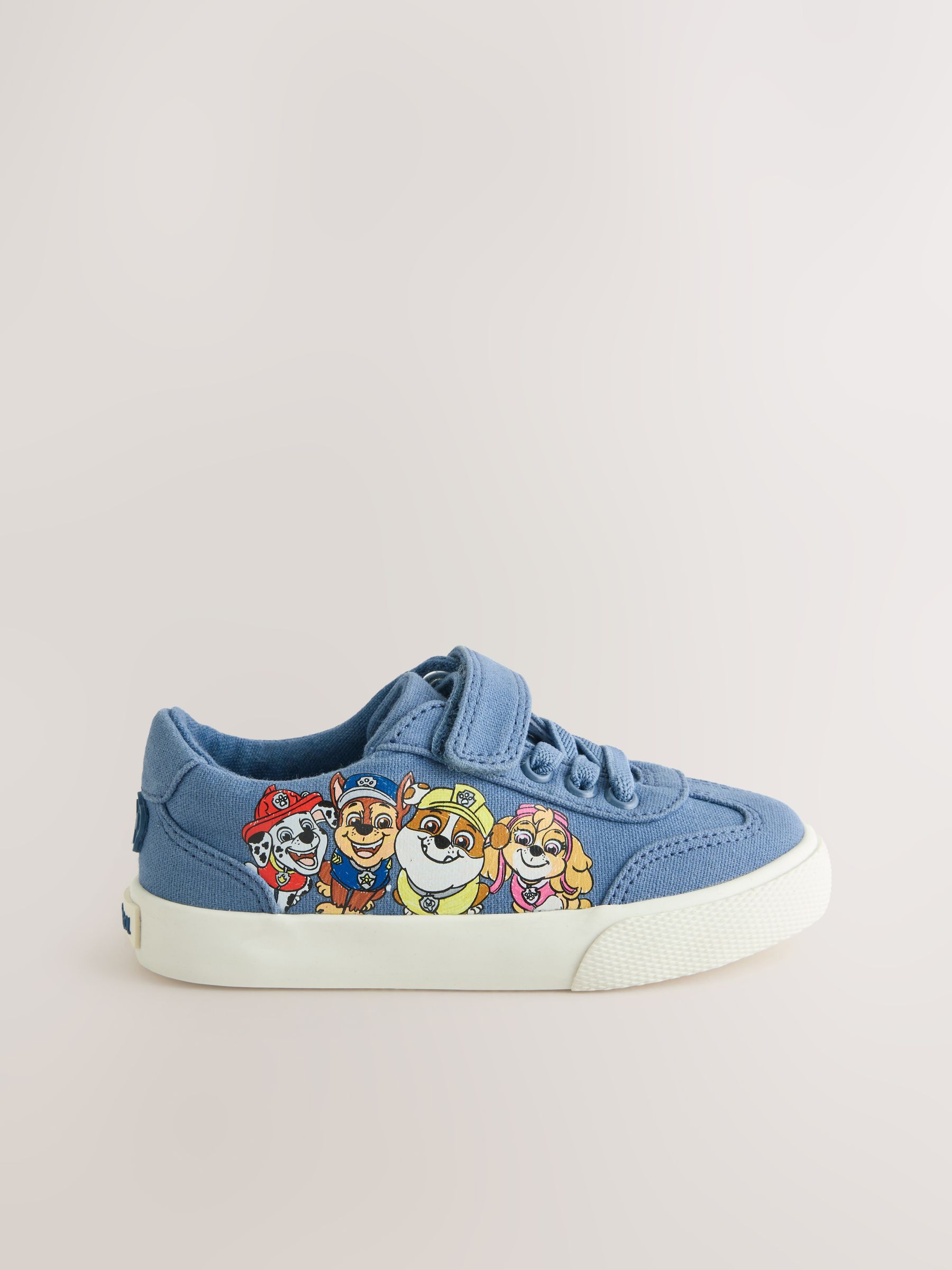 Next Blue Wide Fit (G) Paw Patrol Touch Fastening Elastic Lace Trainers