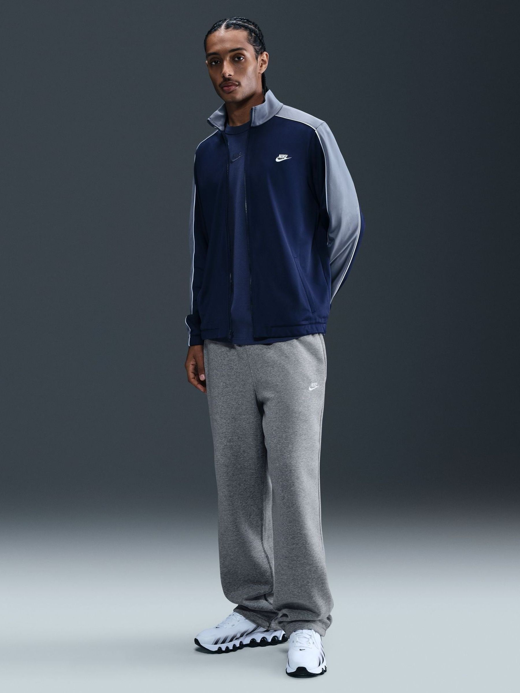 Next - Nike Dark Grey Heather Club Fleece Bungee Joggers