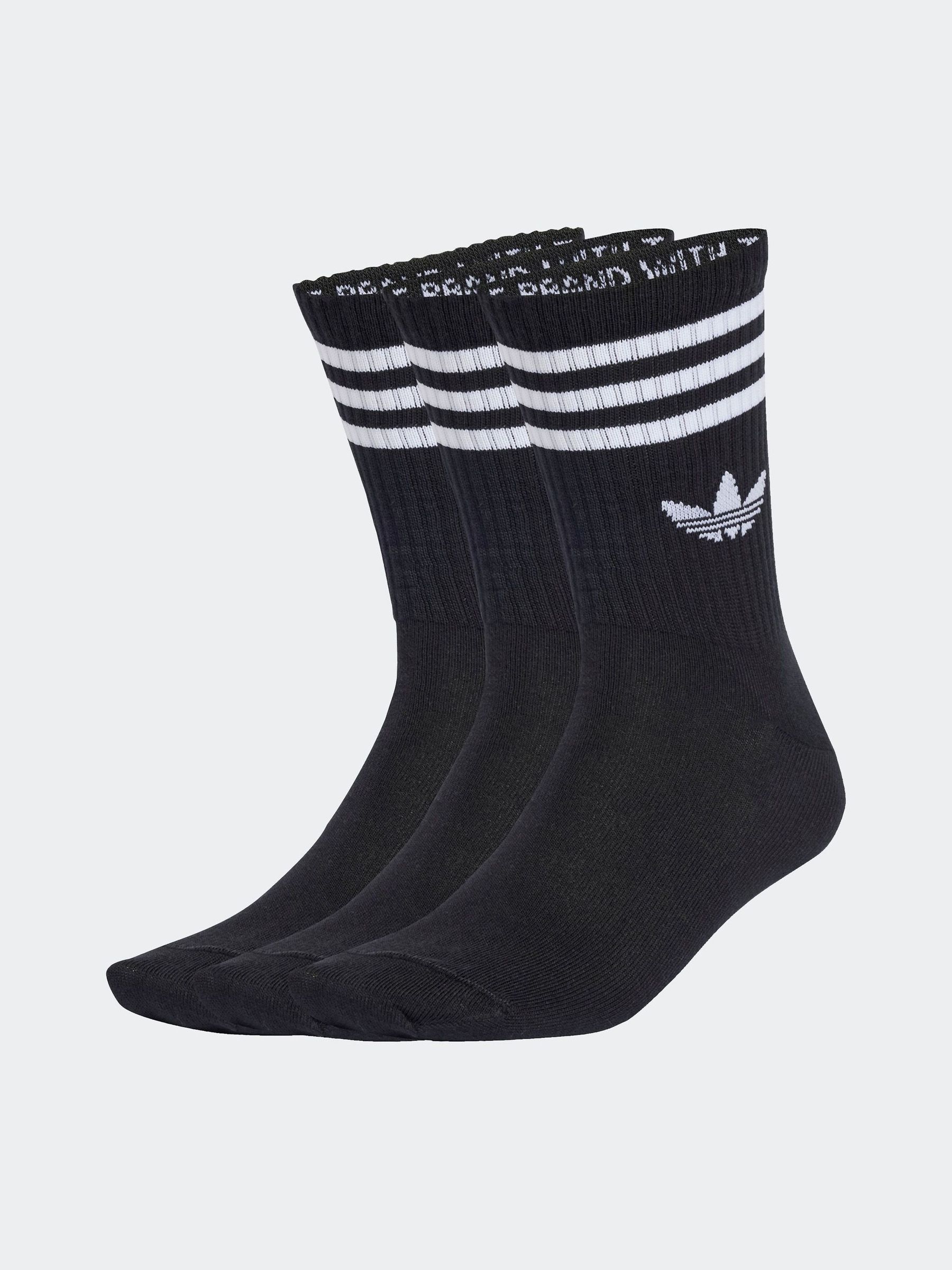 Adidas Originals Lot De 3 Paires De Chaussettes Courtes Noir Hommes Taille 8.5-10UK - Image 3