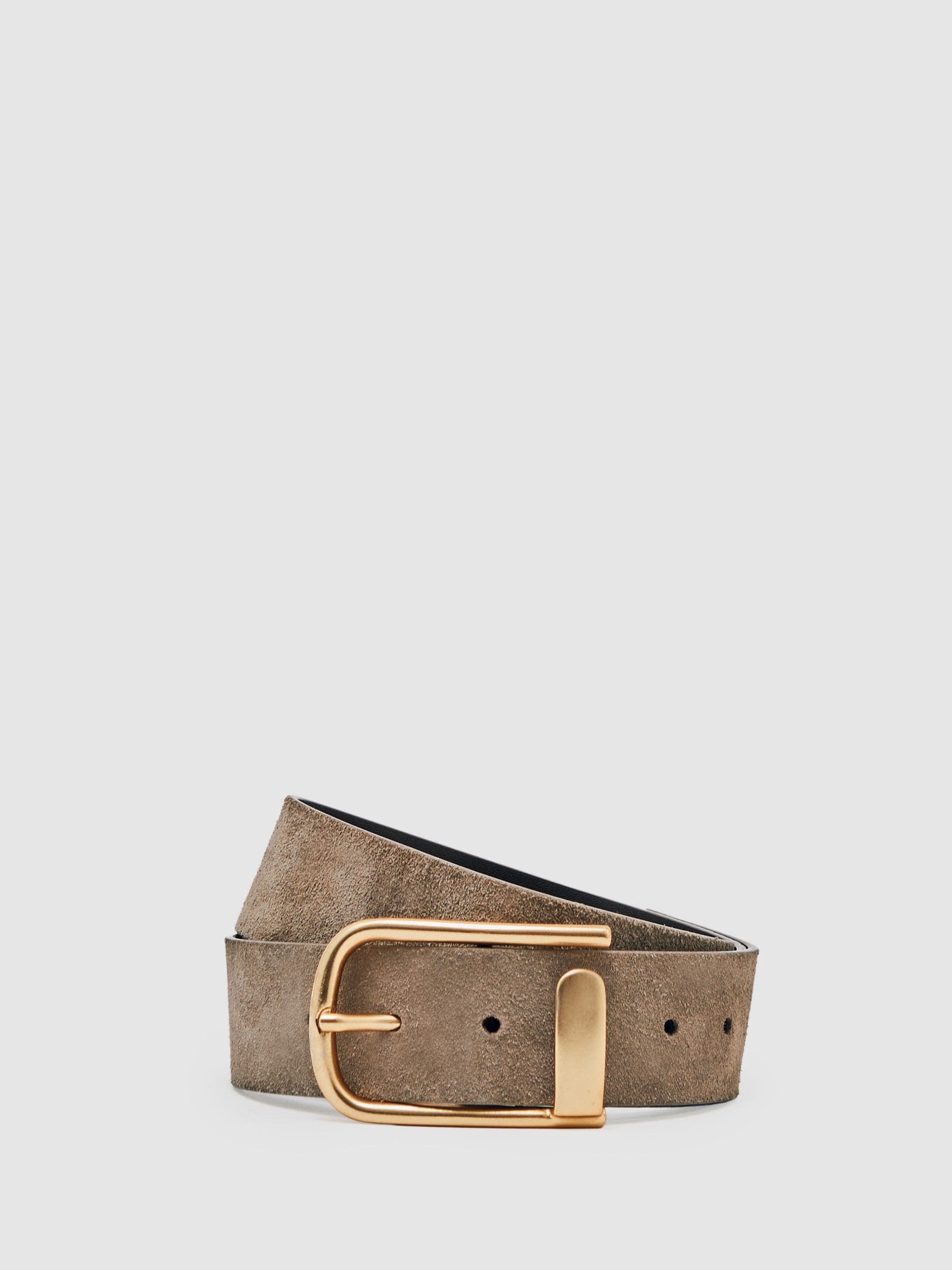 Next - Reiss Grey Iyla Leather Half Keeper Belt