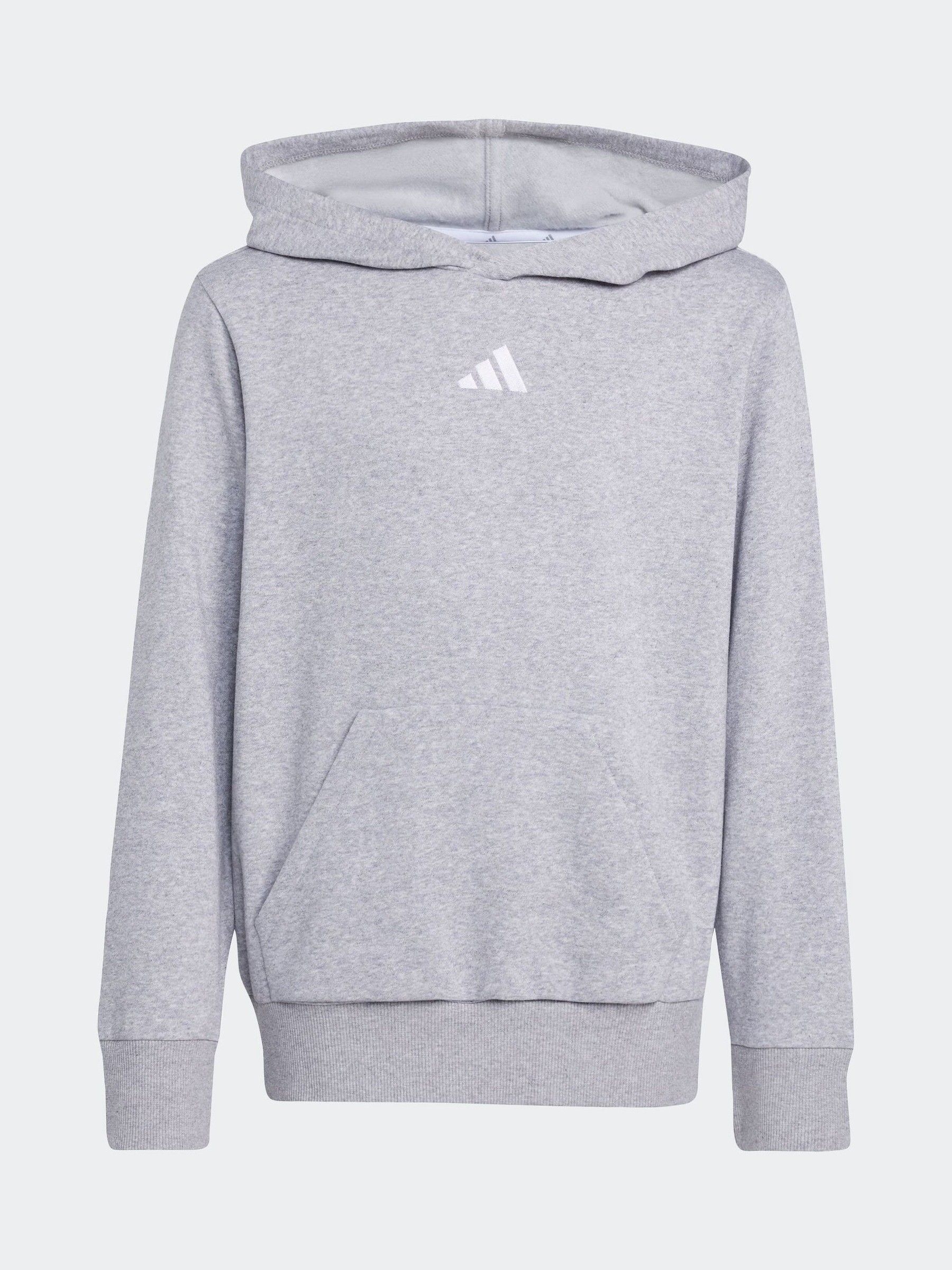 Adidas Unisexe Enfants Gris Sweatshirt À Capuche Enfant Essentials - Image 2