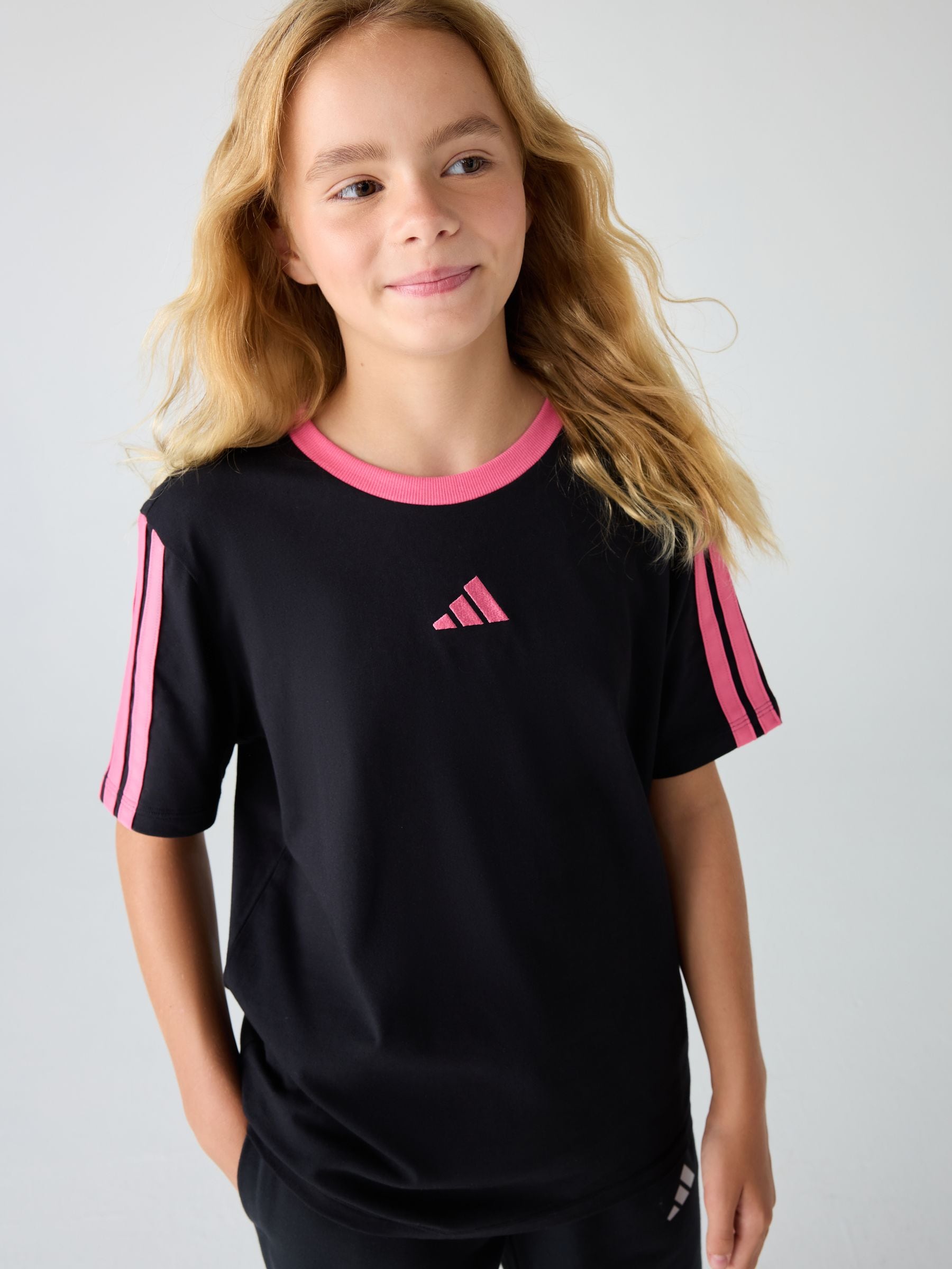 Adidas Donna Nero T-Shirt Da Bambina Essentials - Immagine 2