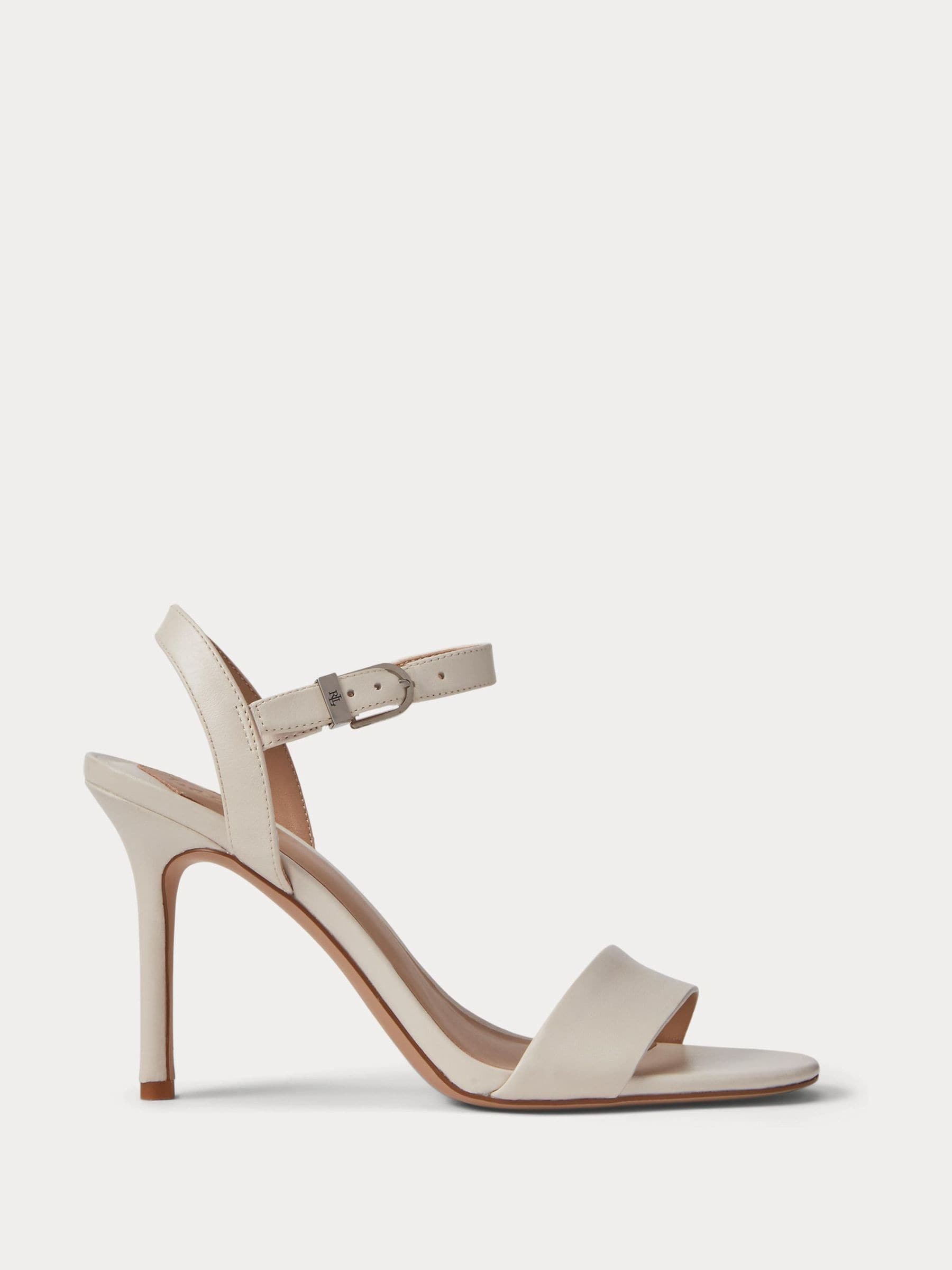 Next - Lauren Ralph Lauren White Gwen Nappa Leather Sandals