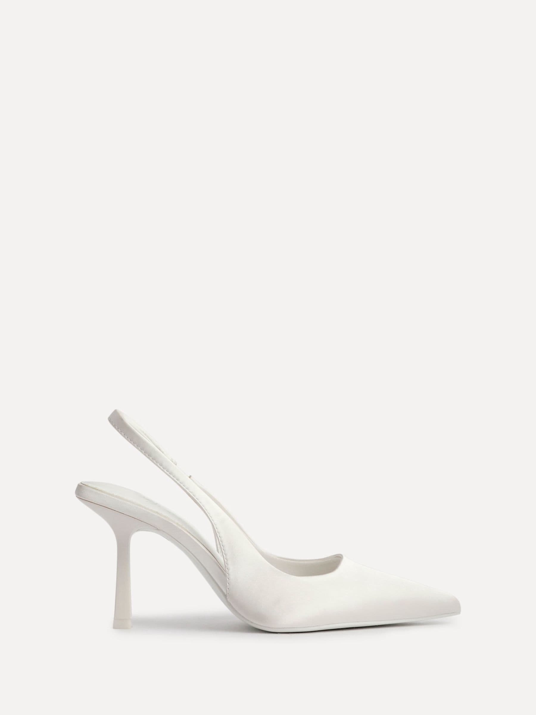 Linzi Kvinno Elfenben Matched Bridal Sling Back Court Heels