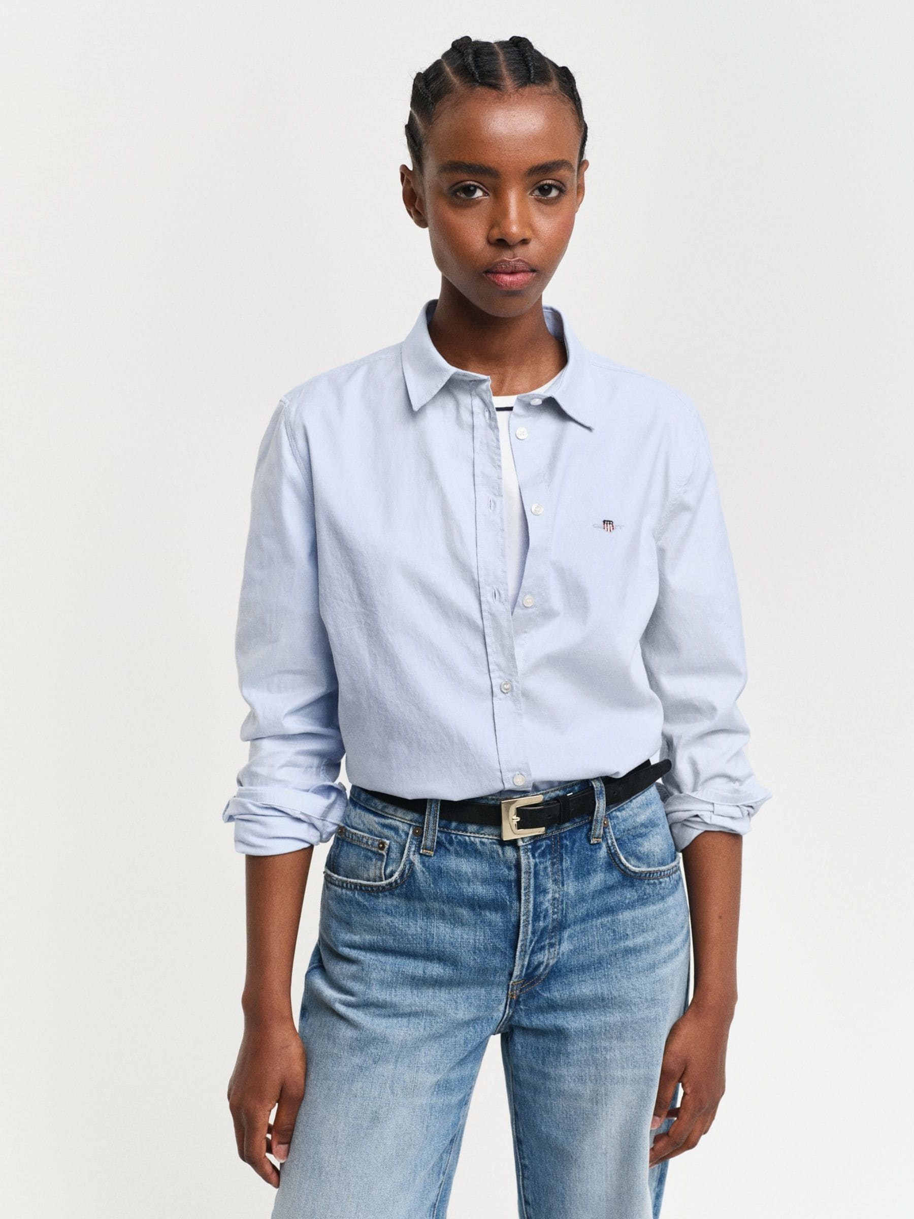 Gant Damen Hemdblusen Blau Gr. 42 - Bild 6