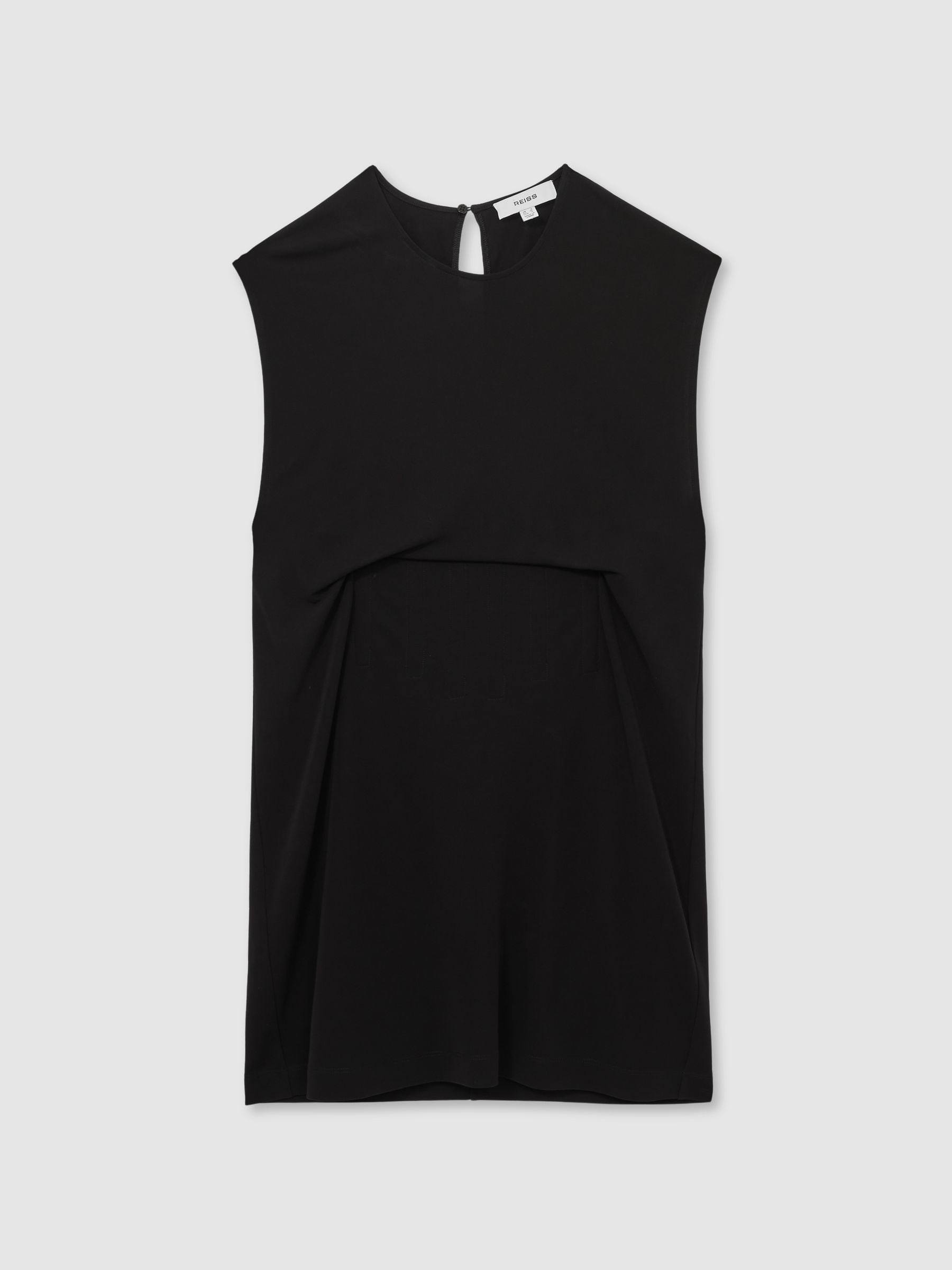 Reiss Kvinno Svart Chelsea Corset Jersey Mini Dress