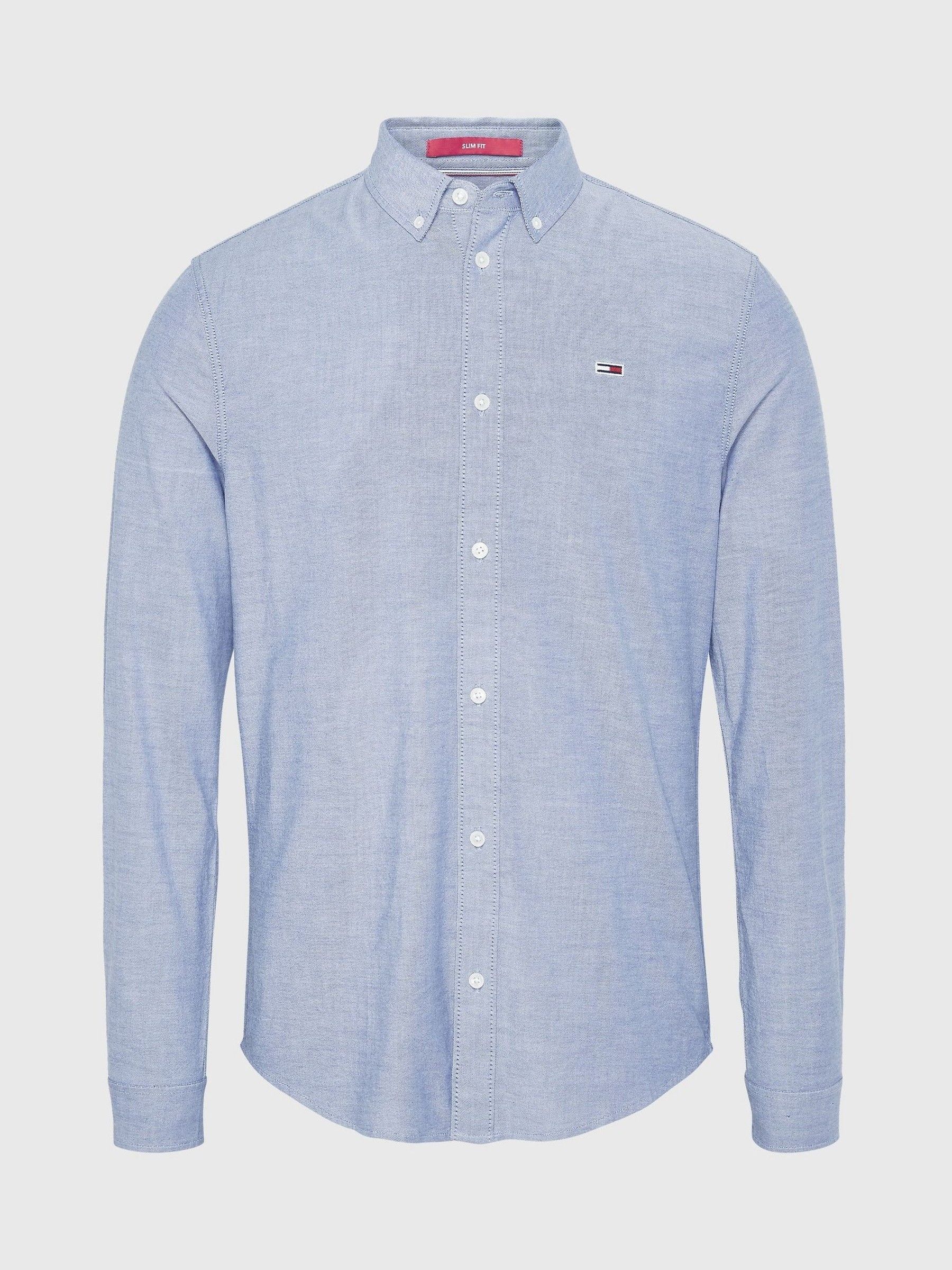 Tommy Jeans Herren Blau Hemd Aus Elastischem Oxfordmaterial, Slim-Fit - Bild 2