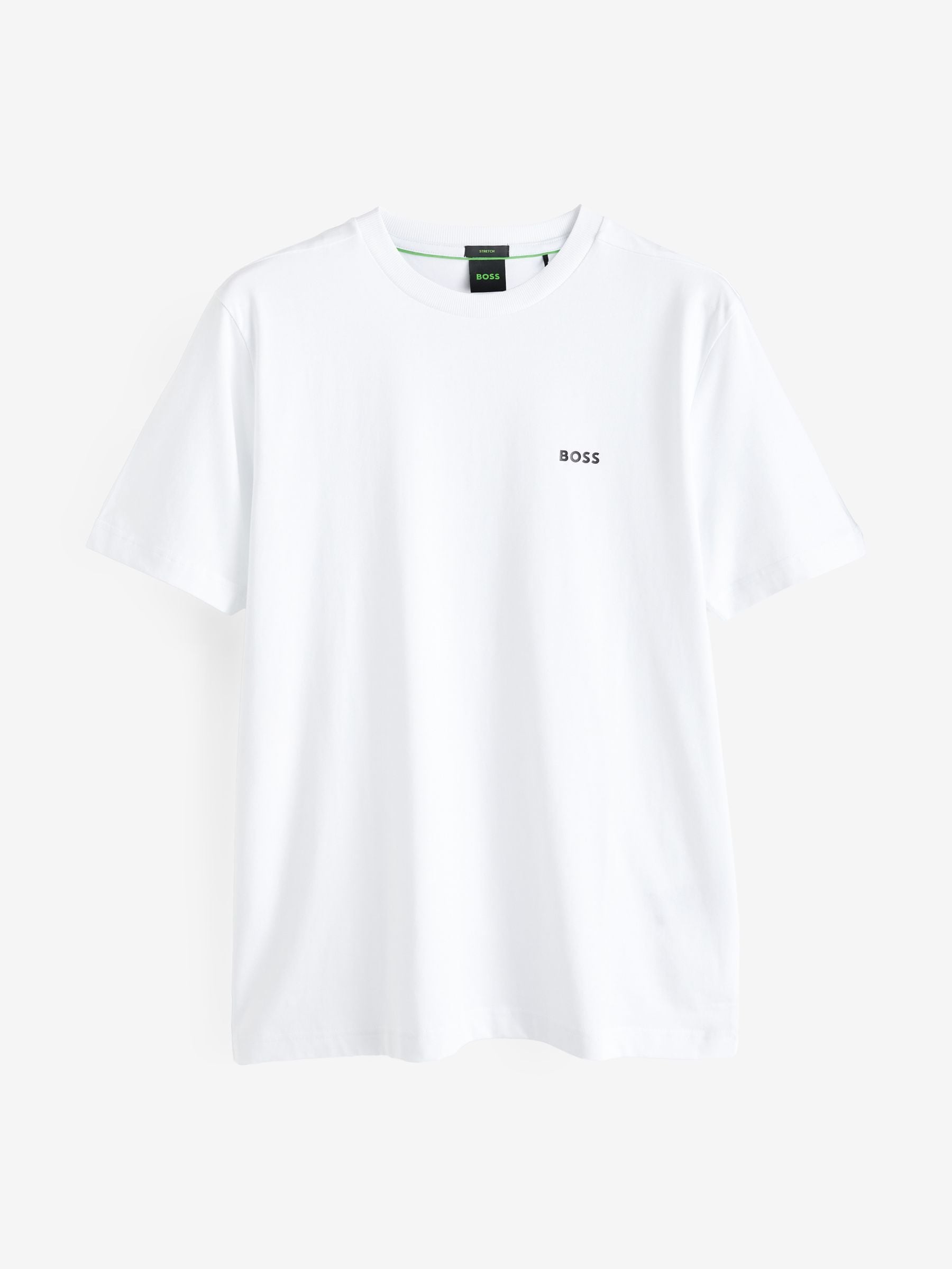 Boss Uomo Bianco T-Shirt In Cotone Elasticizzato - Immagine 3