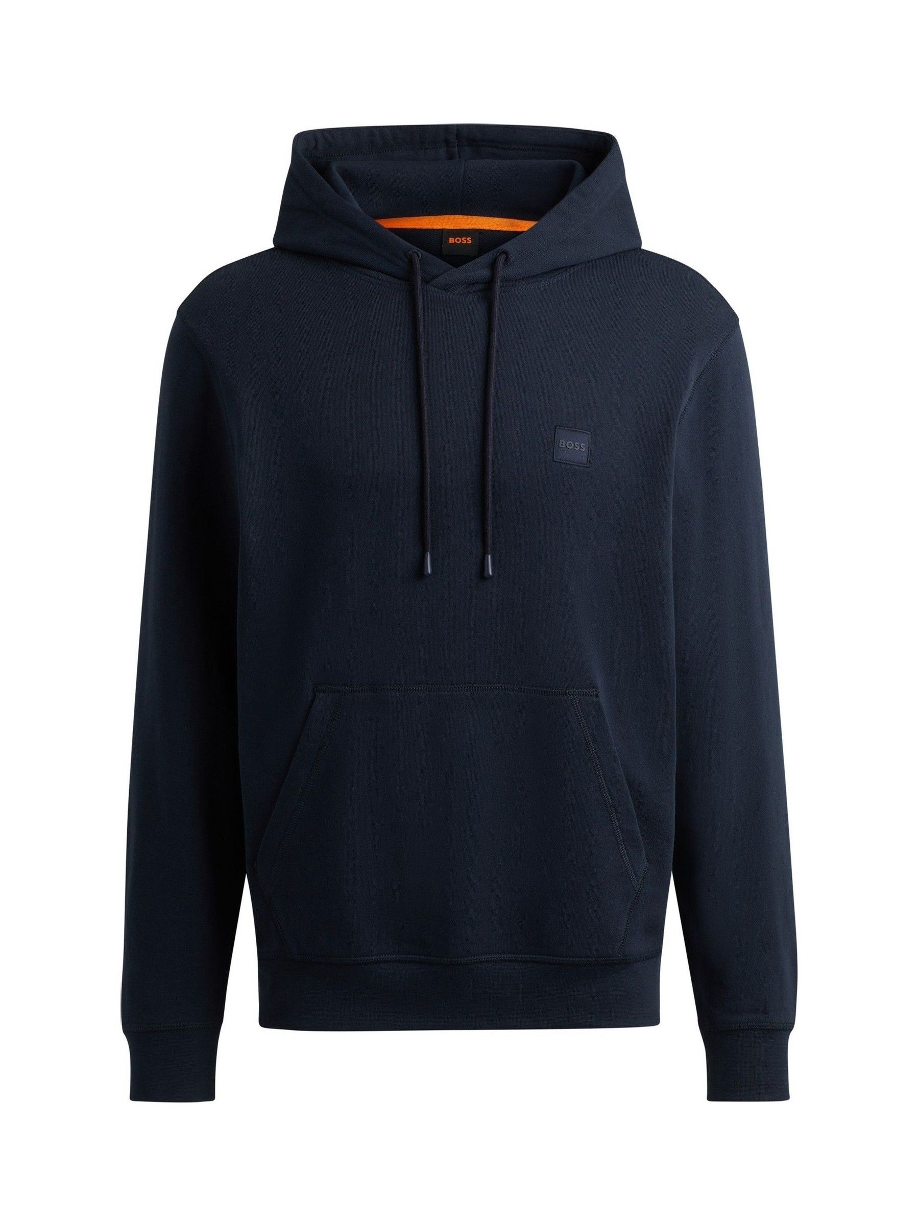 Boss Navy Blue Regular Fit Logo Hoodie