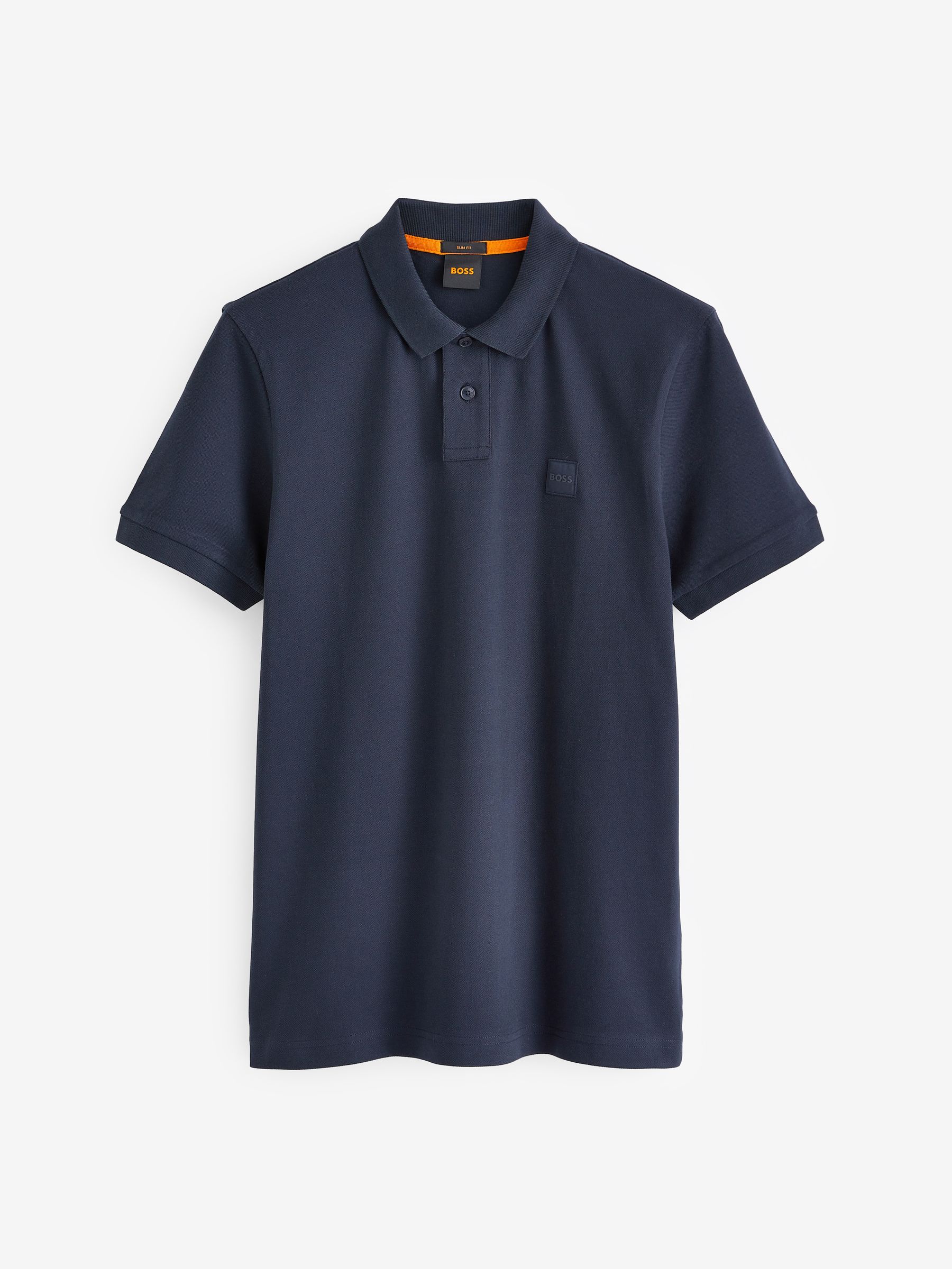Boss Uomo Blu Polo Vestibilità Slim Con Logo Passenger Box - Immagine 1