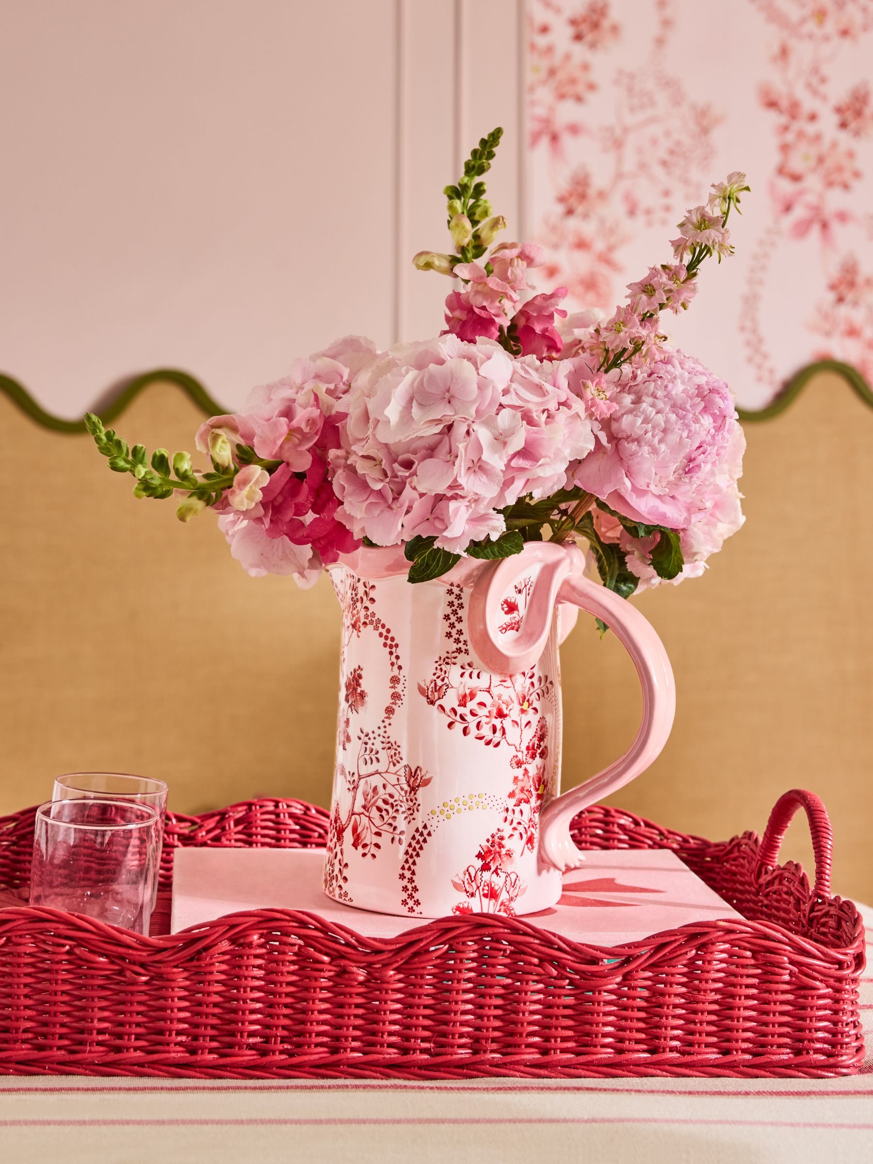 Next - Cath Kidston Pink Floral Jug Vase