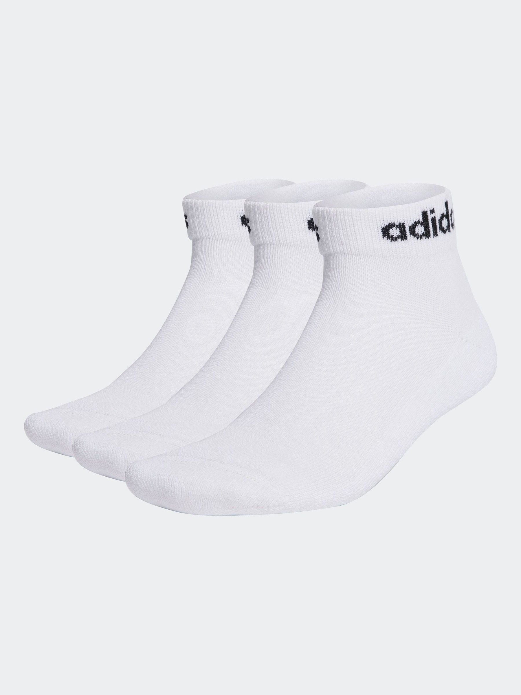 Adidas Unisex Bianco Calzini (X3) - Immagine 5