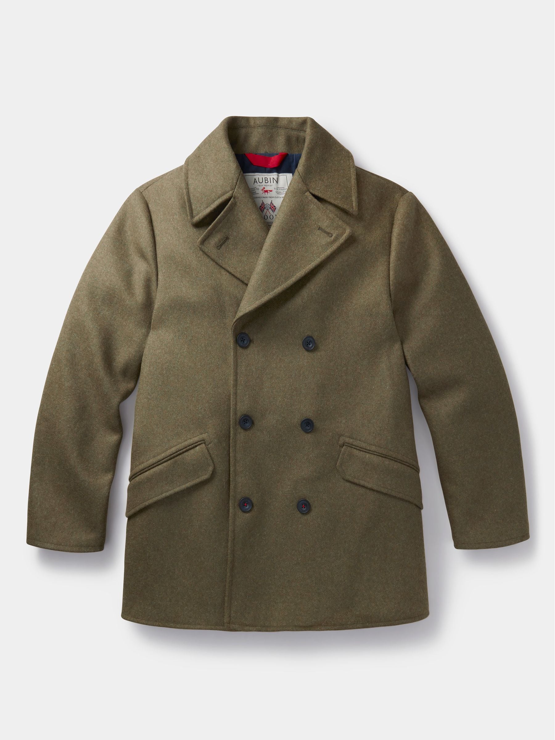 Aubin Wragby Double Breasted Wool Coat