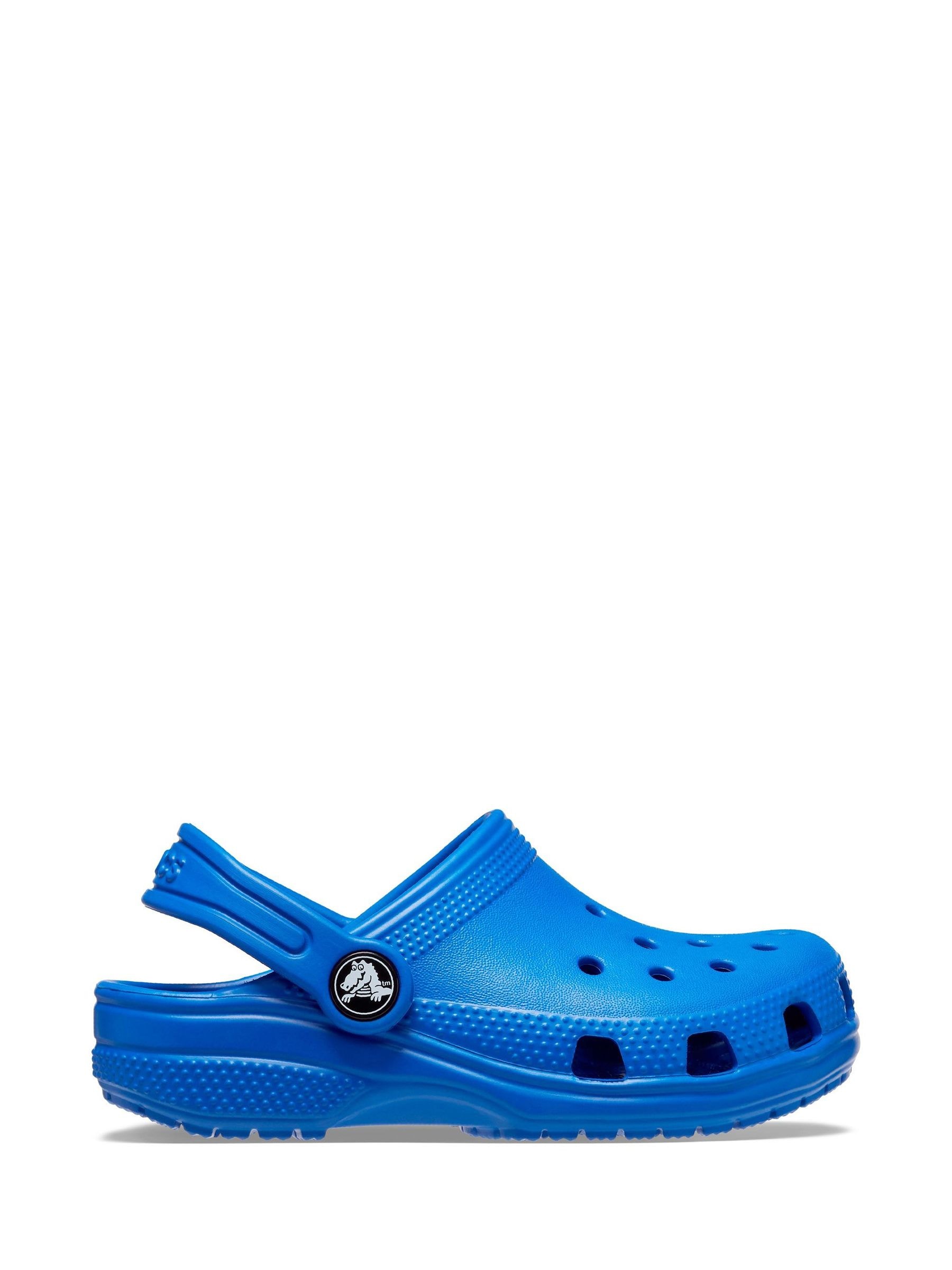 Scarpe Bambini Crocs Classic Clog Kids Ragazza Blu Taglia 19 - Immagine 3
