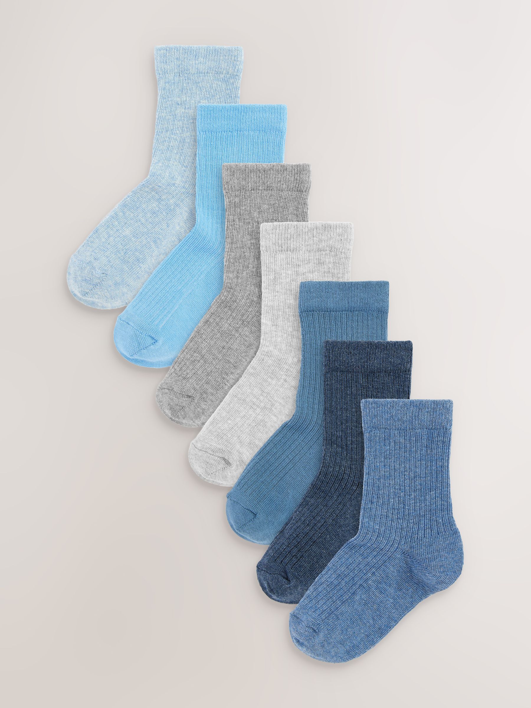 Next Cotton Rich Fine Rib Socks 7 Pack