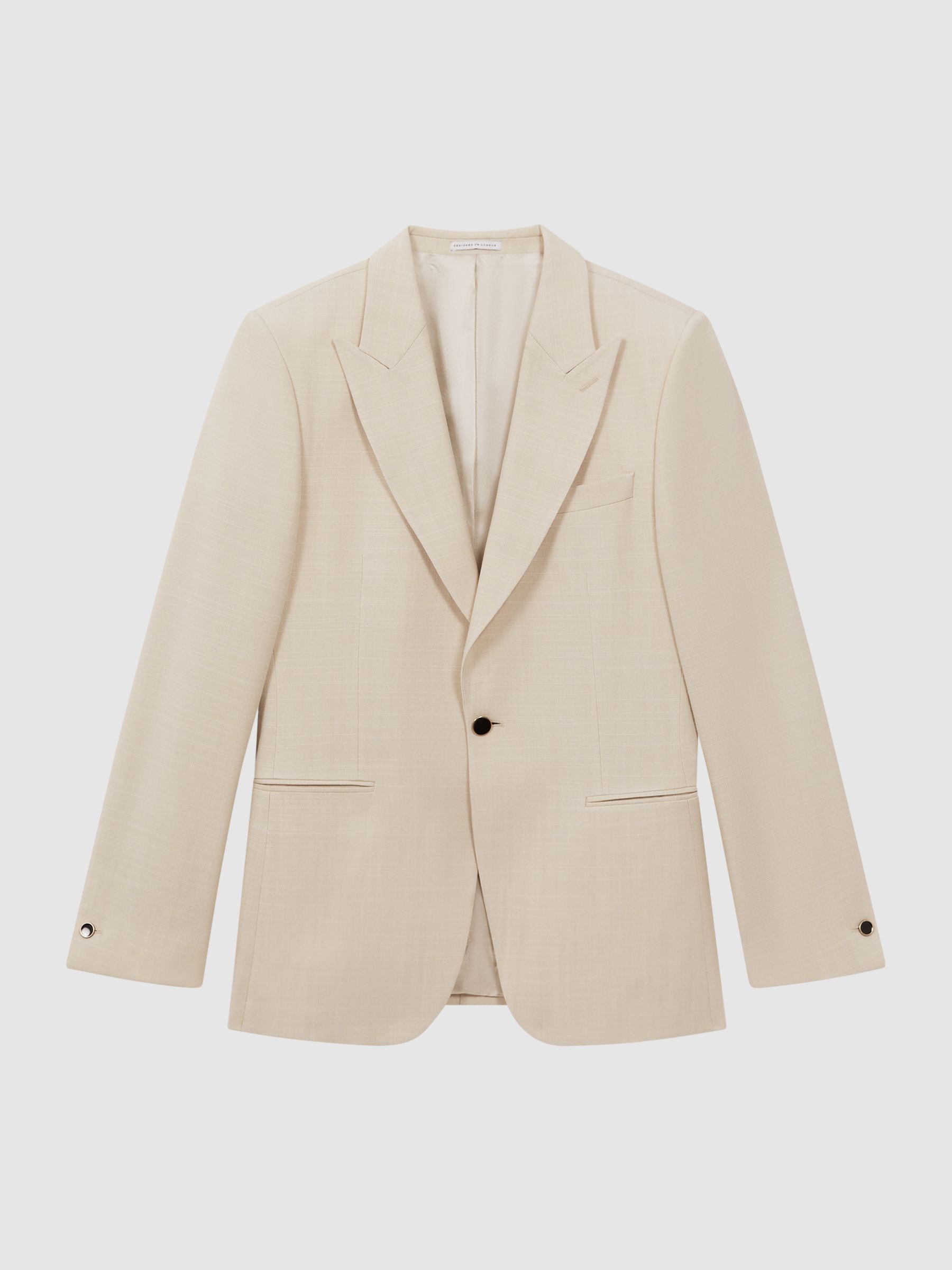 Reiss Ivory Gatsby Textured Single-Breasted Blazer Tailored-Fit