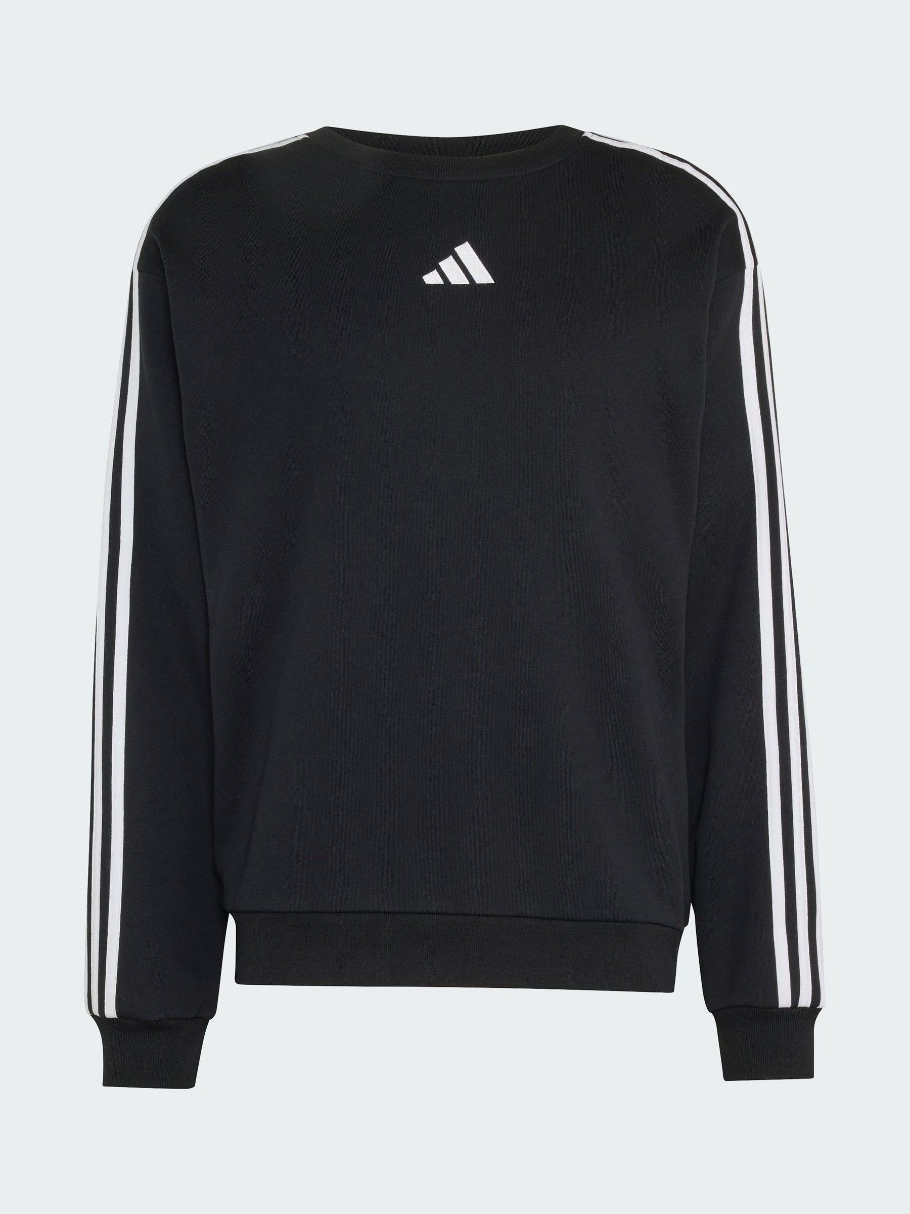Adidas Uomo Nero Essentials 3-Stripes Sweatshirt - Felpe - Taglia S - Jersey Di Cotone - Immagine 5