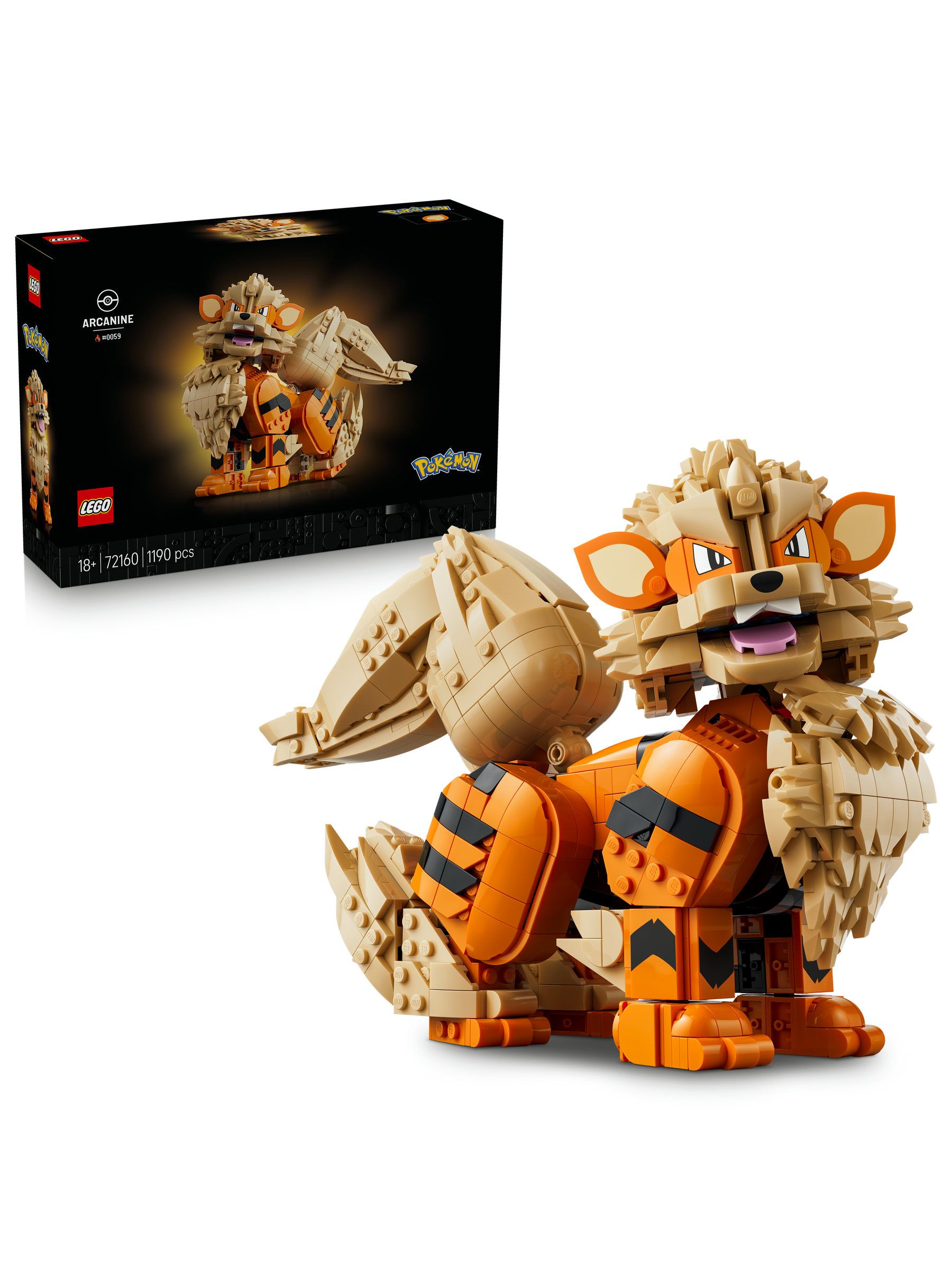 Lego Unisex Pokémon Arcanine - Building Set For Adults, Ages 18+ - Collectible Figure For Display - 72160 - Immagine 1