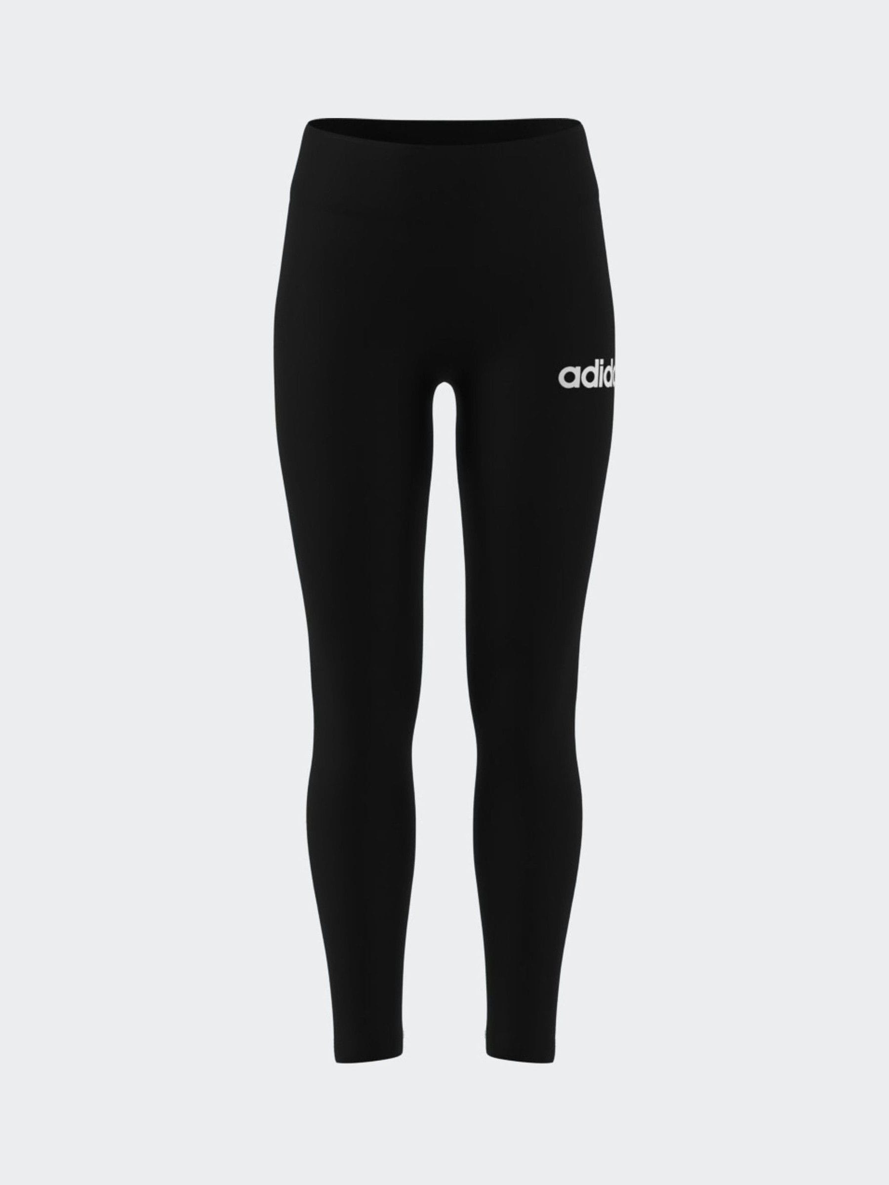 Adidas Ragazza Nero Leggings Essentials Linear Per Bambini - Immagine 1
