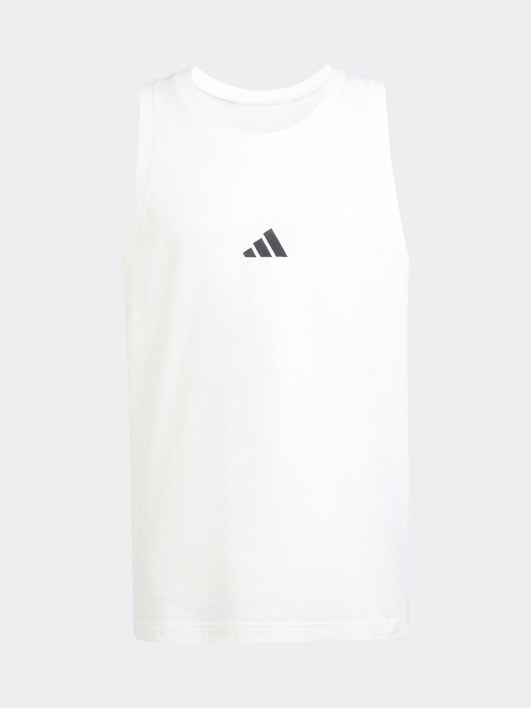 Adidas Uomo Bianco Canotta Essentials Con Piccolo Logo - Immagine 1
