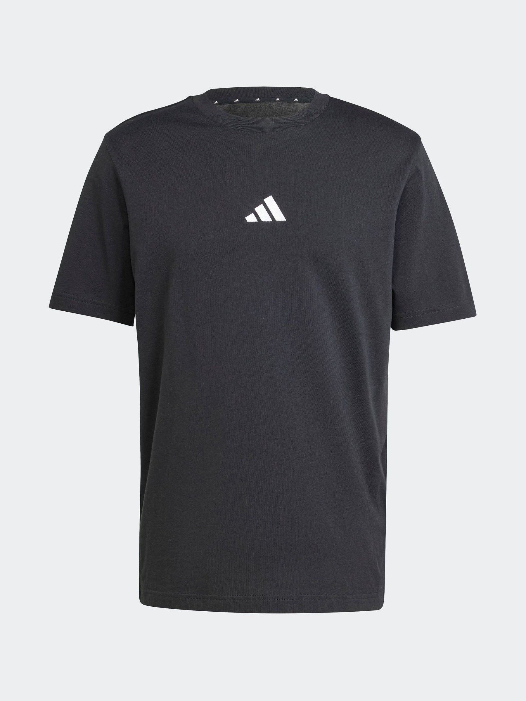Adidas Uomo Nero Essentials Small Logo Single Jersey T-Shirt - Immagine 1