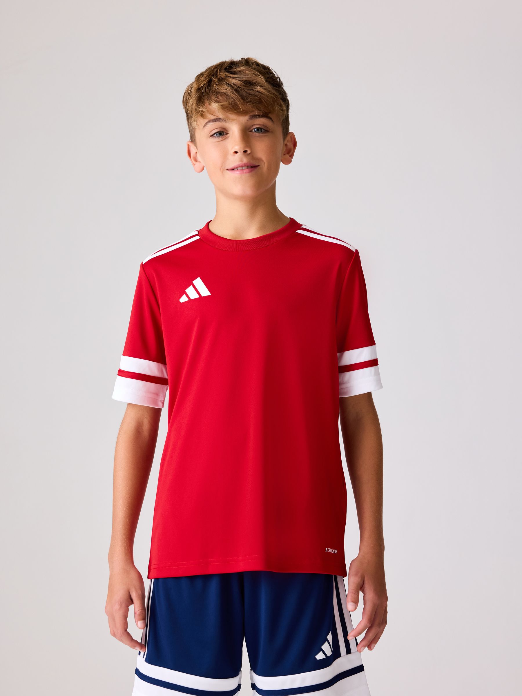 Adidas Ragazzo Rosso Bambini, Maglietta Sportiva, Maglia Squadra 25 Bambini (176), - Immagine 4