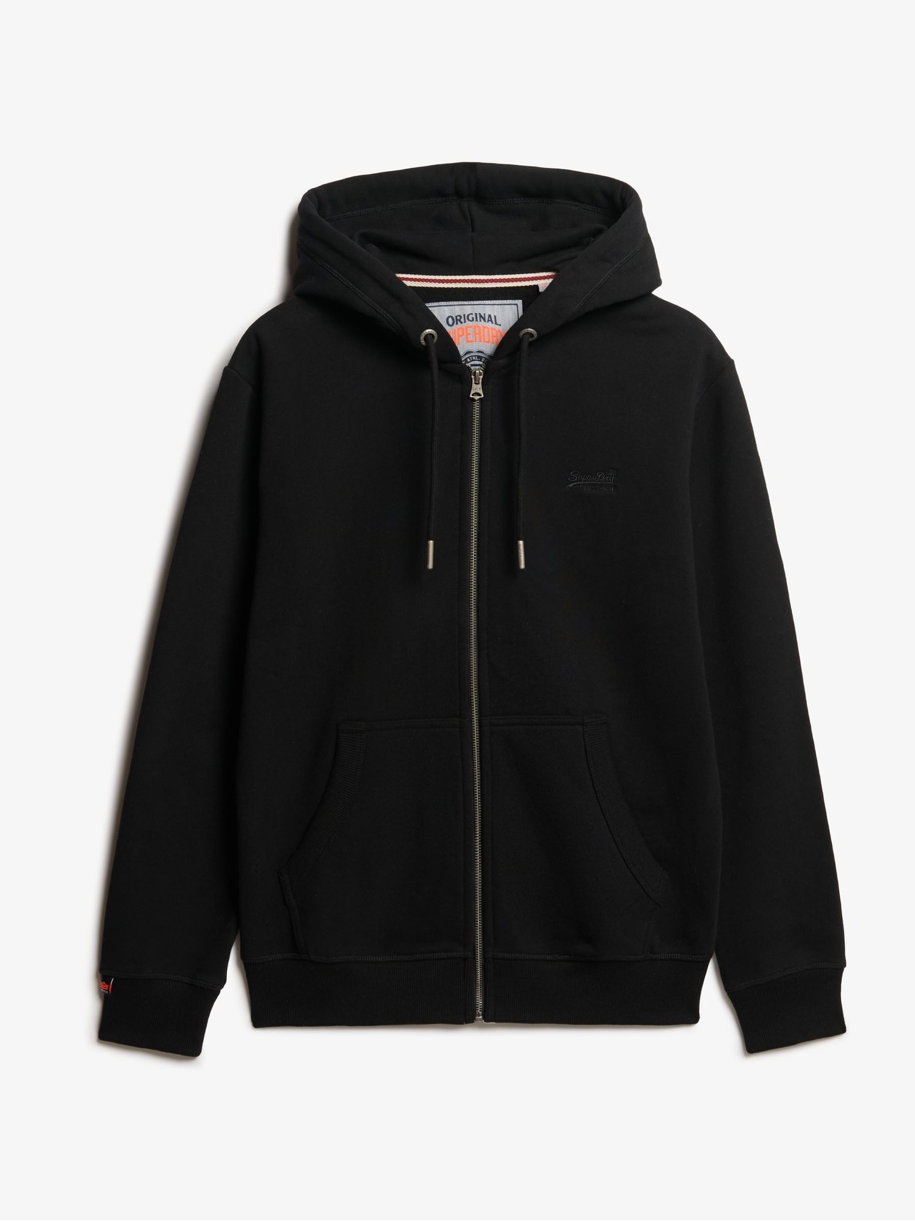 Superdry Herren Nero Kapuzensweatjacke "Essential Logo Zip Hoodie Hb", Gr. 3XL, Schwarz, Angeraute Sweatware, Obermaterial: 80% Baumwolle, 20% Polyeste... - Bild 9