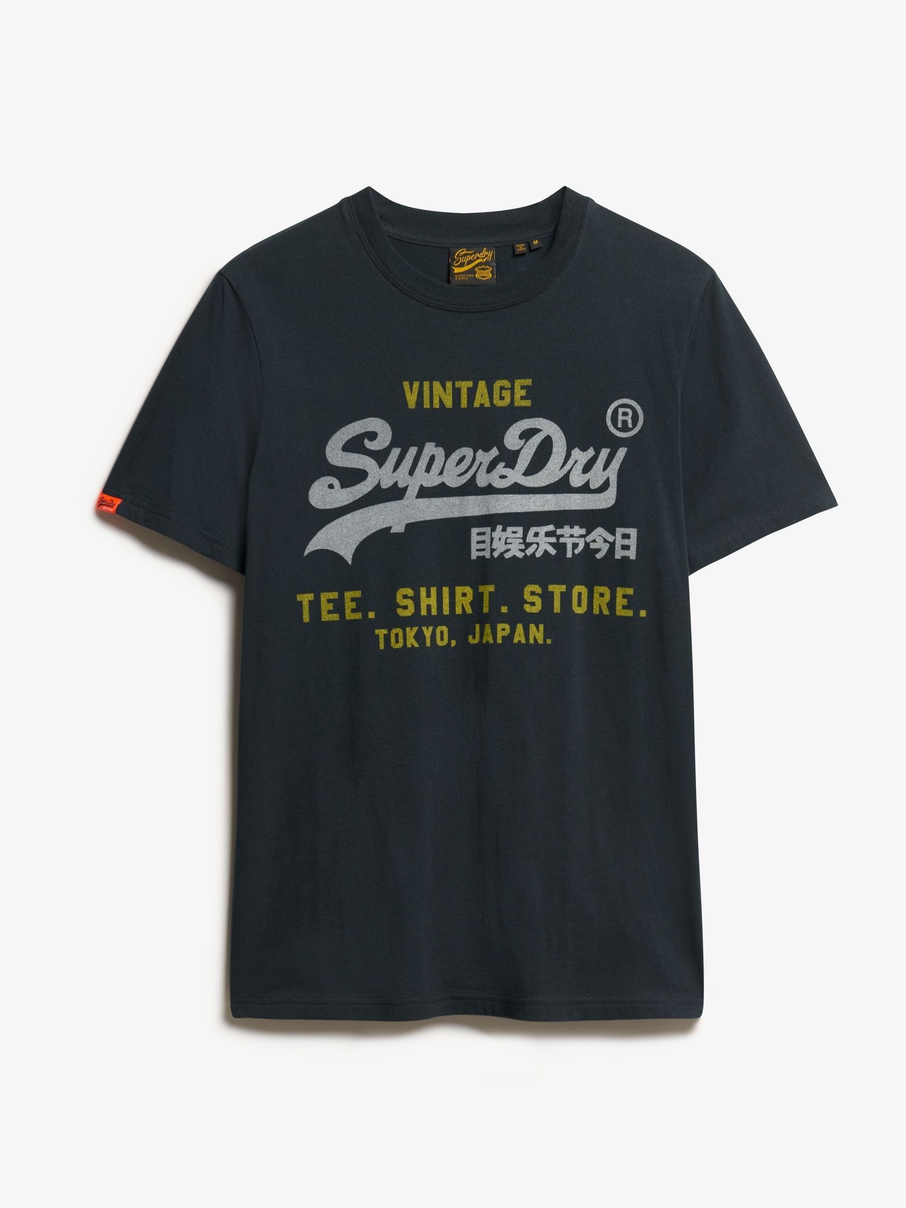 Superdry Uomo Blu - Heritage - T-Shirt Comoda Con Logo Vintage - Immagine 1