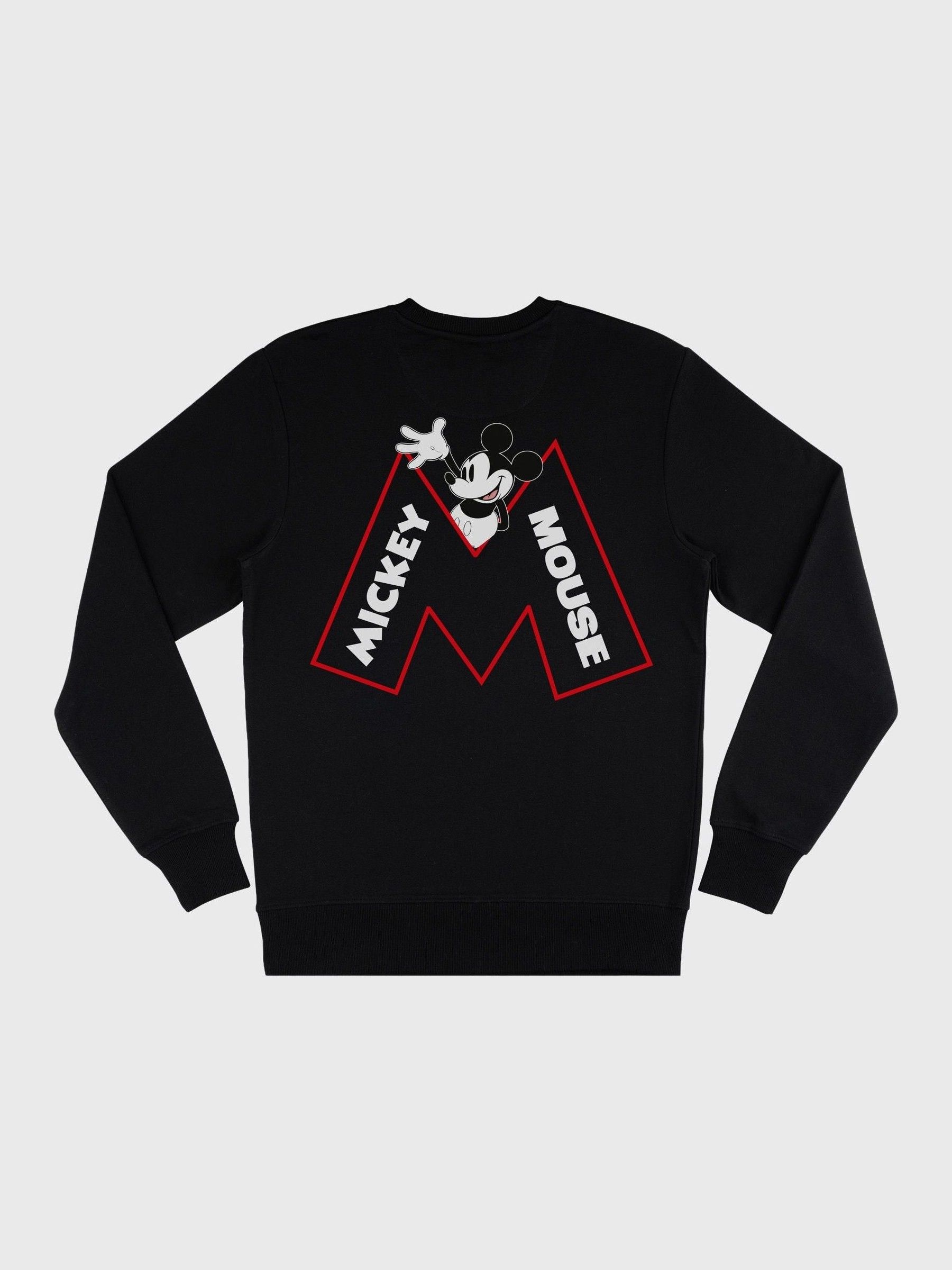 Supacult Black Mickey Mouse Wave Men Sweatshirt