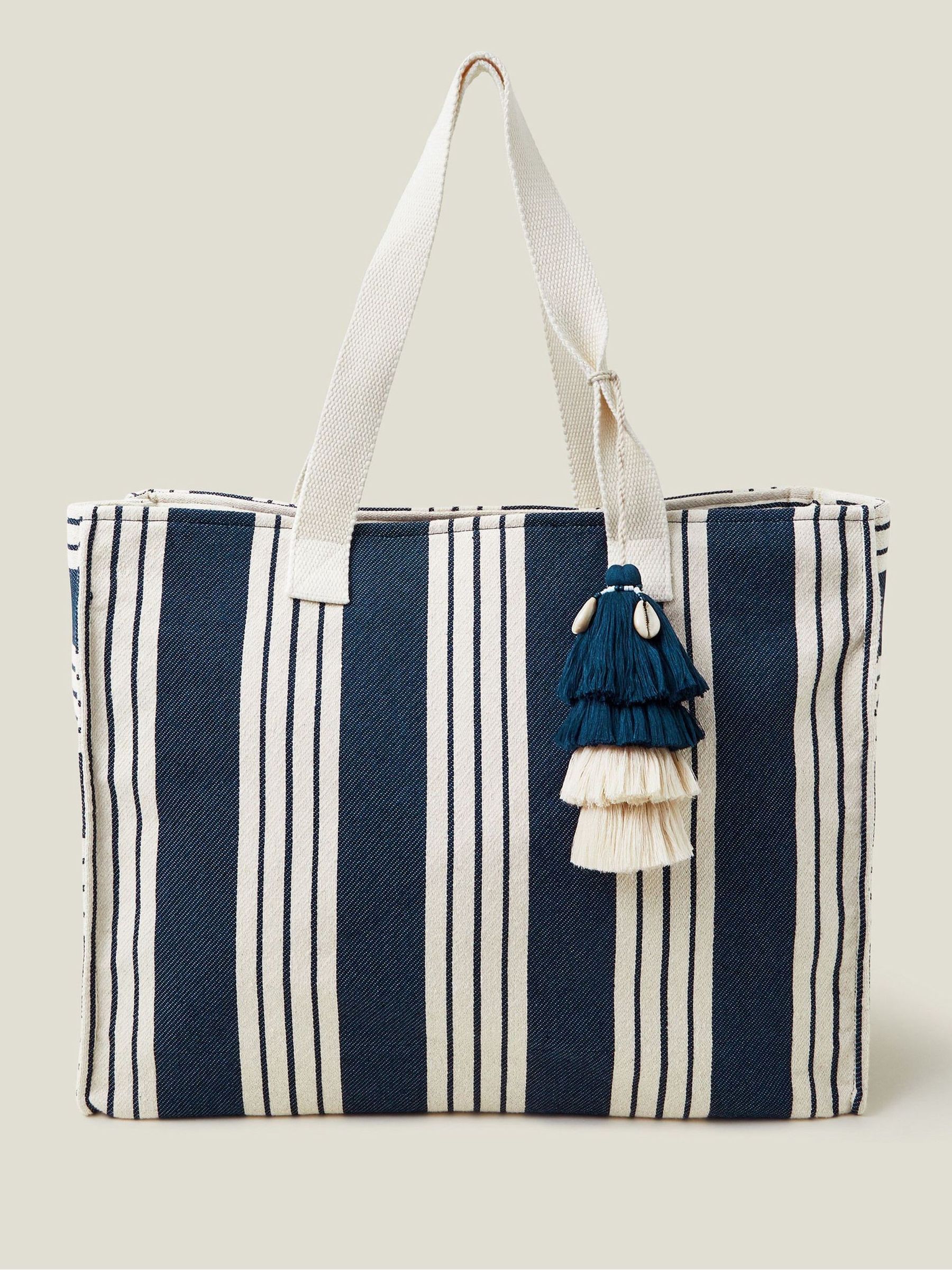 Accessorize - Sac Cabas - Coton/Polyester/Viscose - Rayure