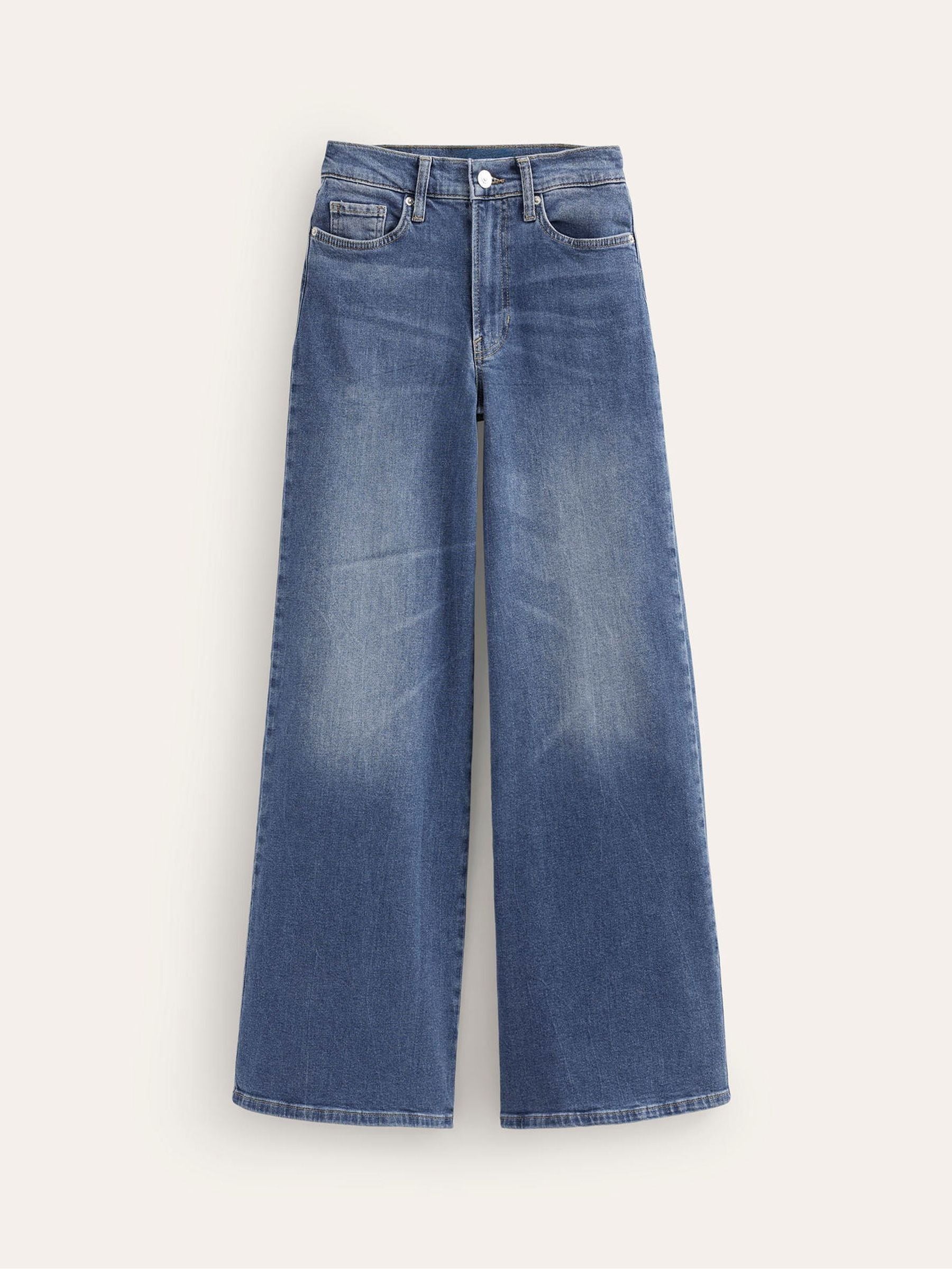 Boden - Jeans A Gamba Larga A Vita Alta