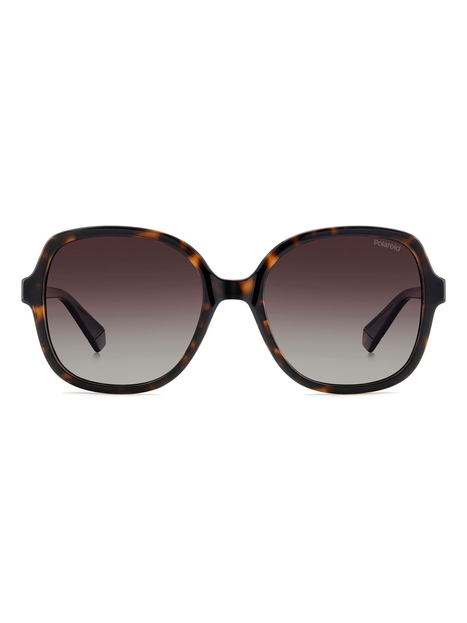 Polaroid Brown Square Sunglasses With Jewel Embellishment