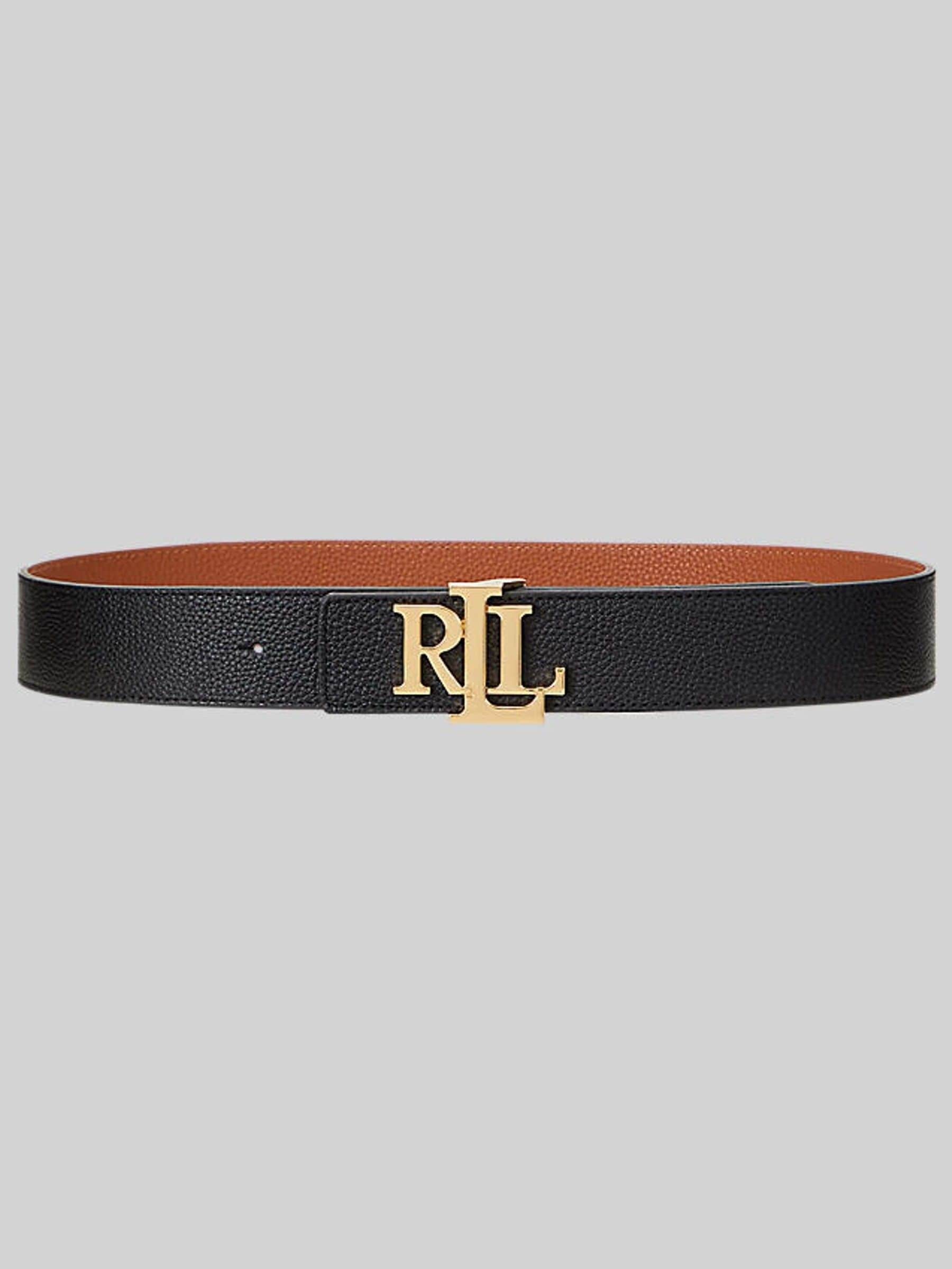 Next - Lauren Ralph Lauren Black/Lauren Tan Leather Wide Reversible Belt