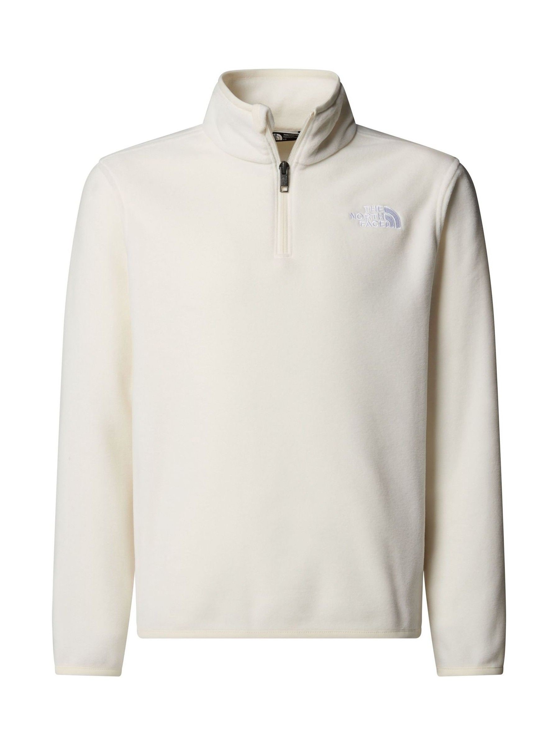 The North Face Teen Glacier Pull-over en polaire 1/4 zip, garçon, pâle, 9-10 ans (134-140cm)