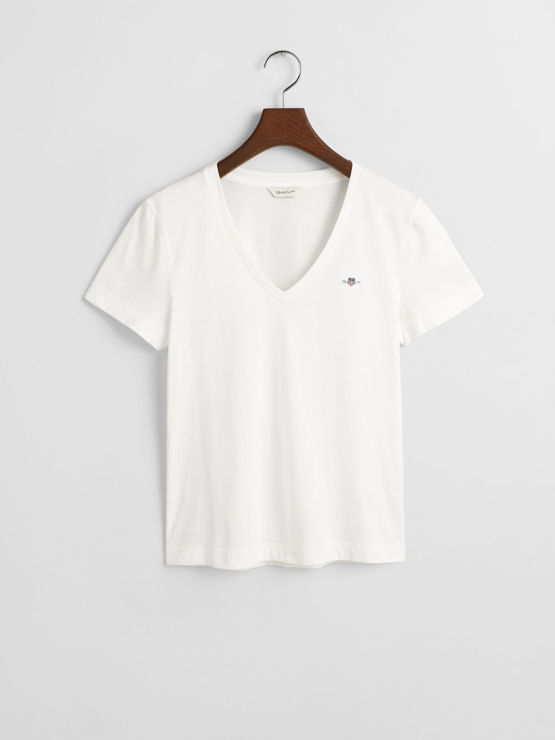 Gant Brown V-Neck Shield T-Shirt