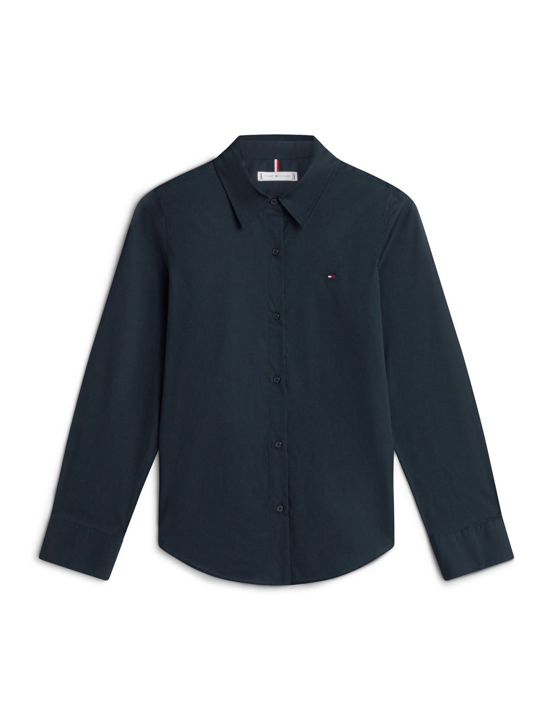 Tommy Hilfiger Damen Dark Blue Hemd Cotton Stretch Regular Ls Shirt Klein - Bild 6
