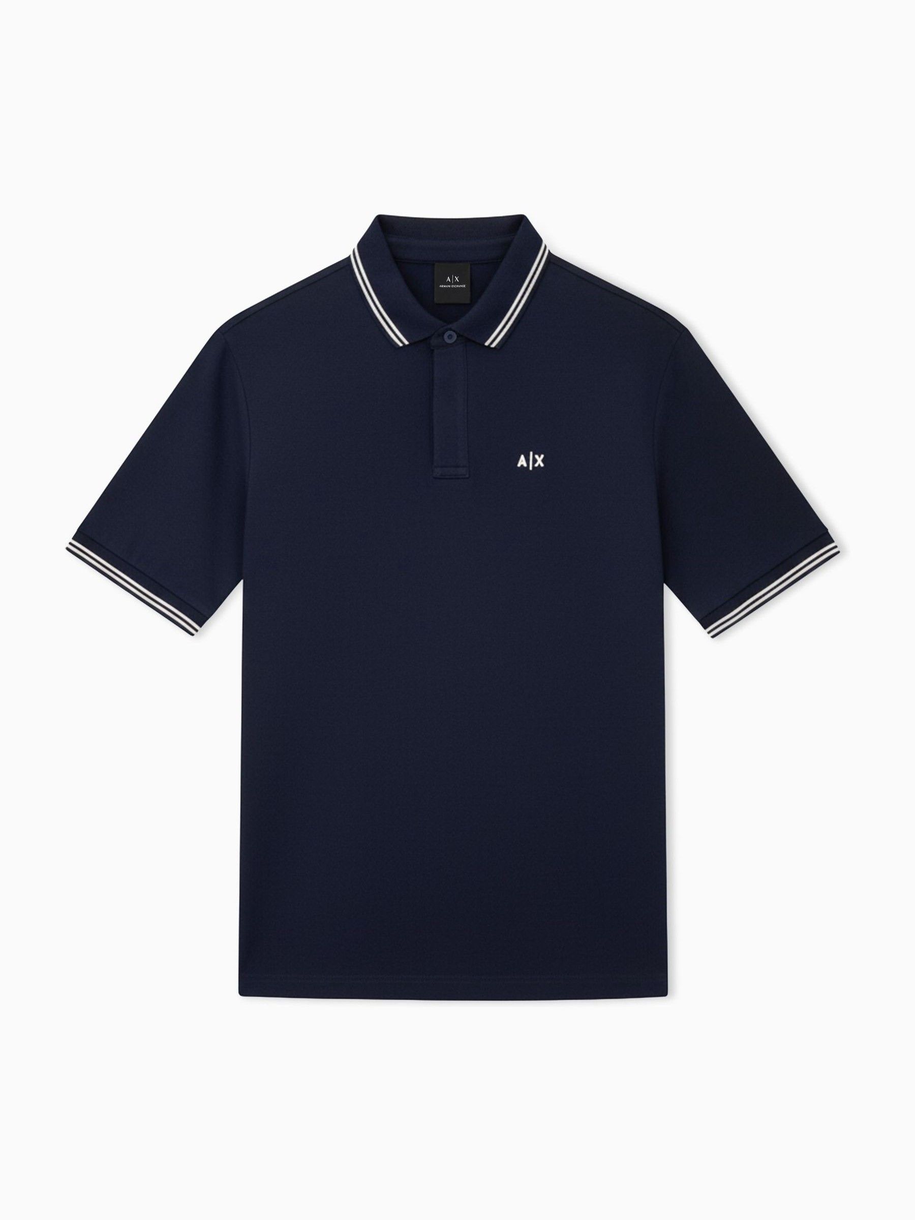 Next - Armani Exchange Męski Niebieski Koszulka Polo O Regularnym Kroju Z Logo