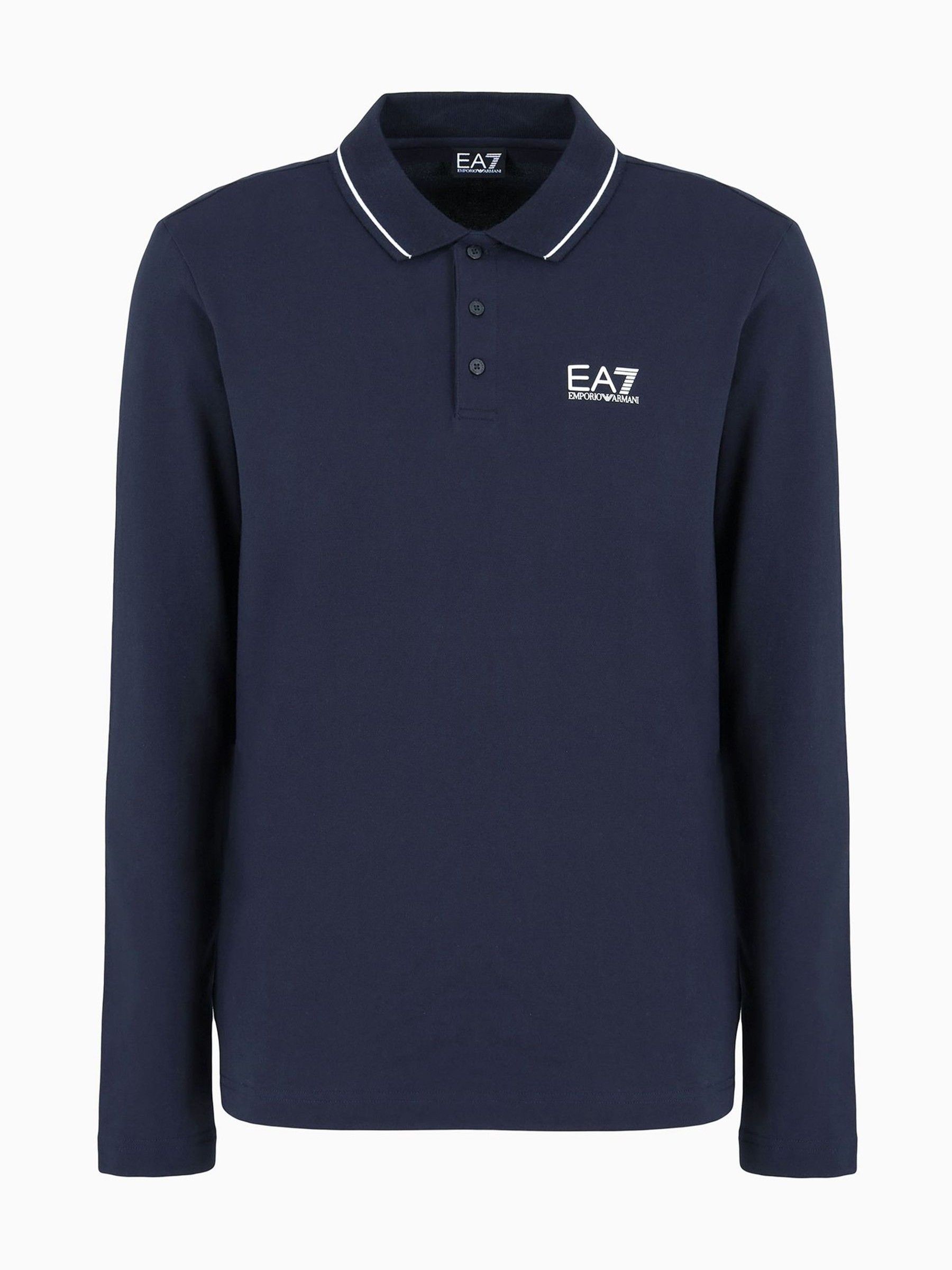 Ea7 Miesten Sininen Regular Fit Long Sleeve Polo Shirt
