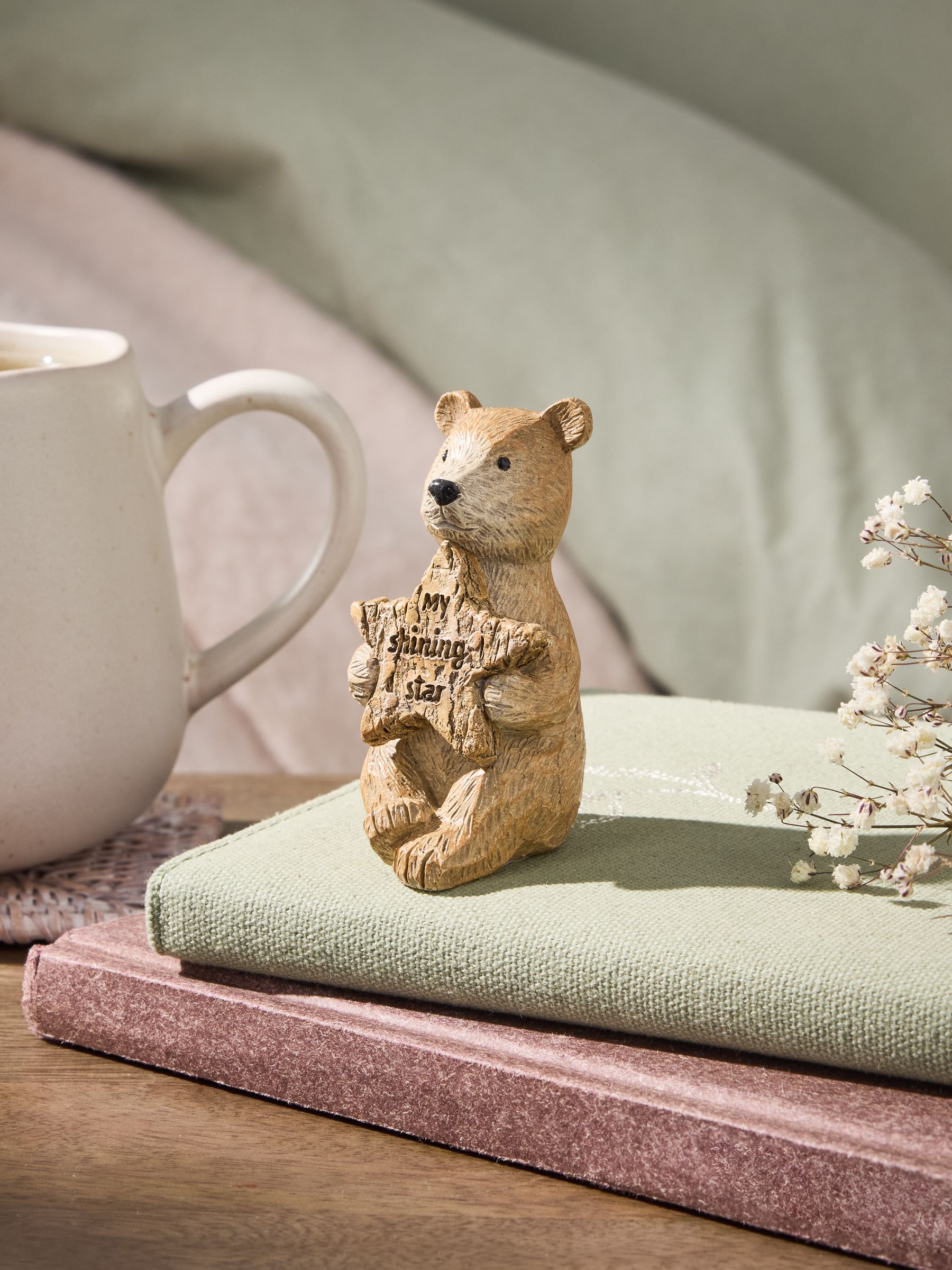 Next Natural Extra Small Bertie The Bear Shining Star Ornament