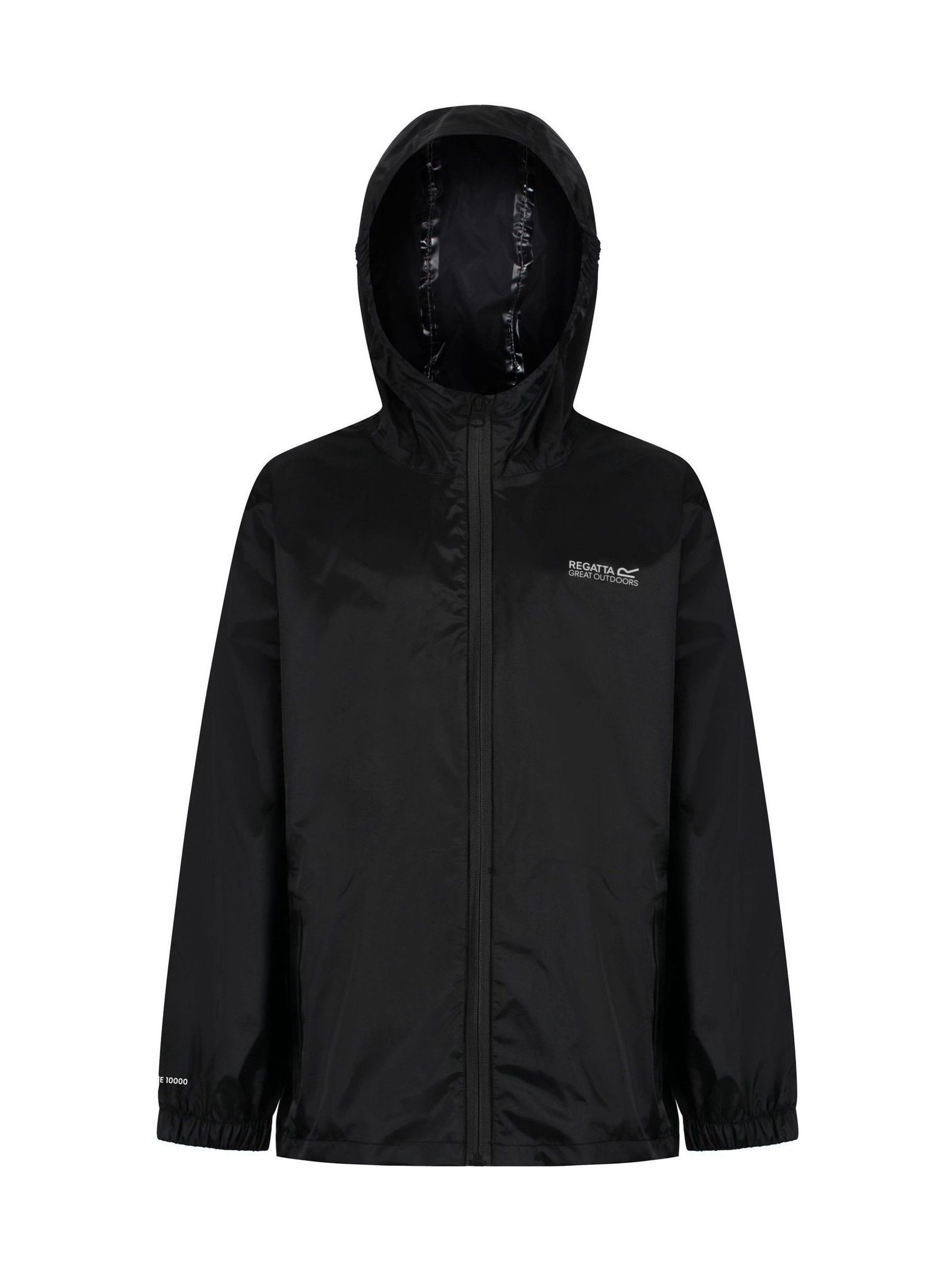 Regatta Unisex Kinder Schwarz Regenjacke Für Kinder Pack It - Bild 5