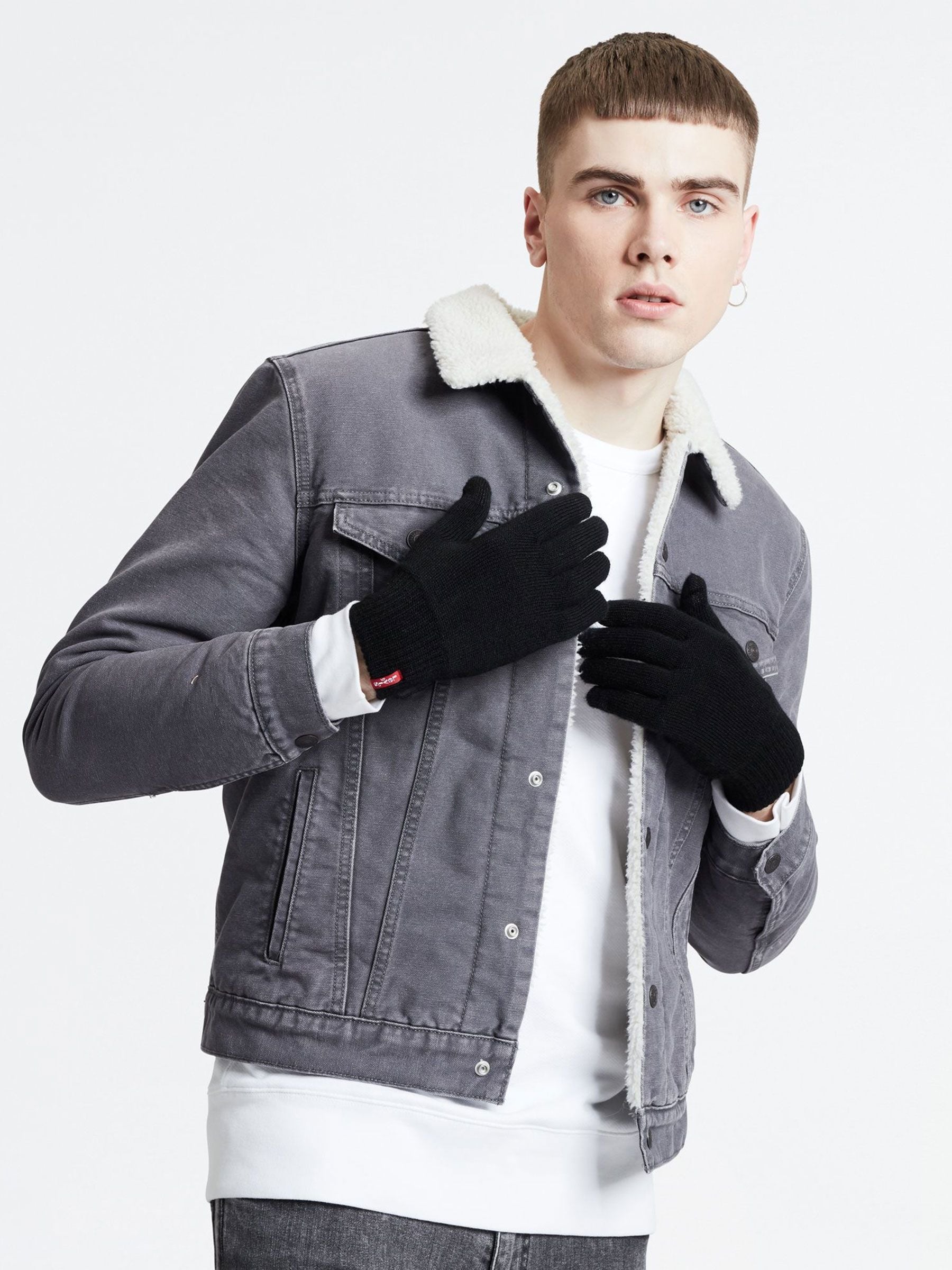 Levi's Unisex Nero - Guanti Touch Screen Ben - Accessories - One Size - Immagine 3
