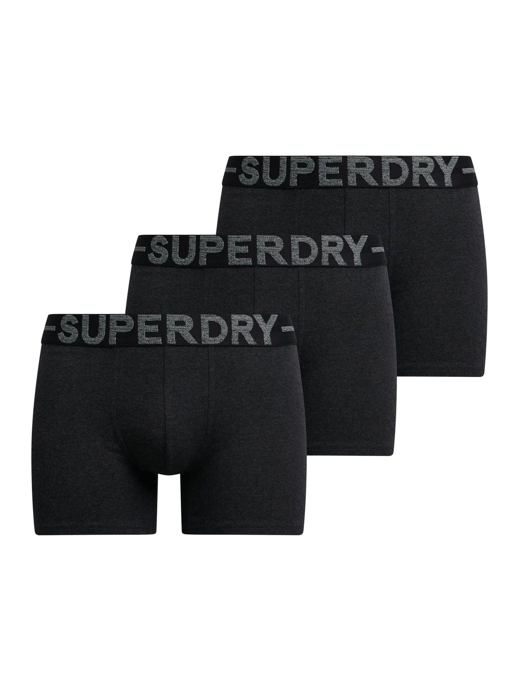 Mutande Superdry Confezione Da 3 Boxer In Biologico Uomo Nero Medio Cotone - Immagine 3