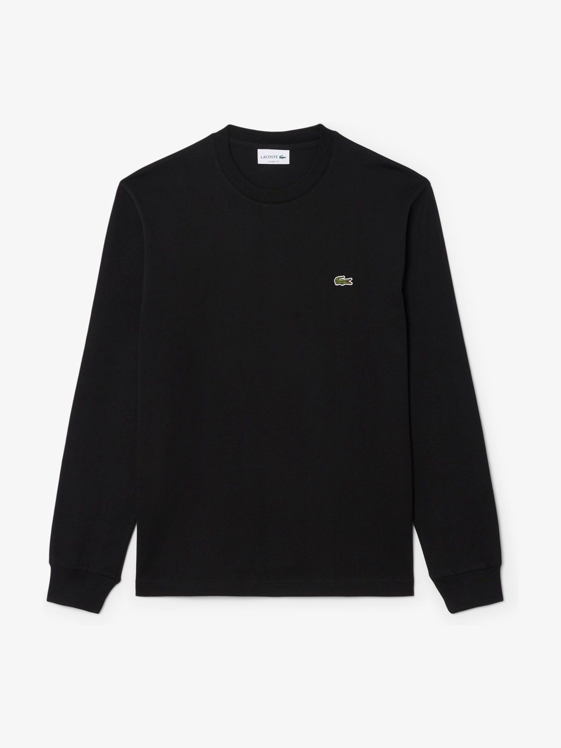 Next - Lacoste Black Long Sleeved Cotton T-Shirt